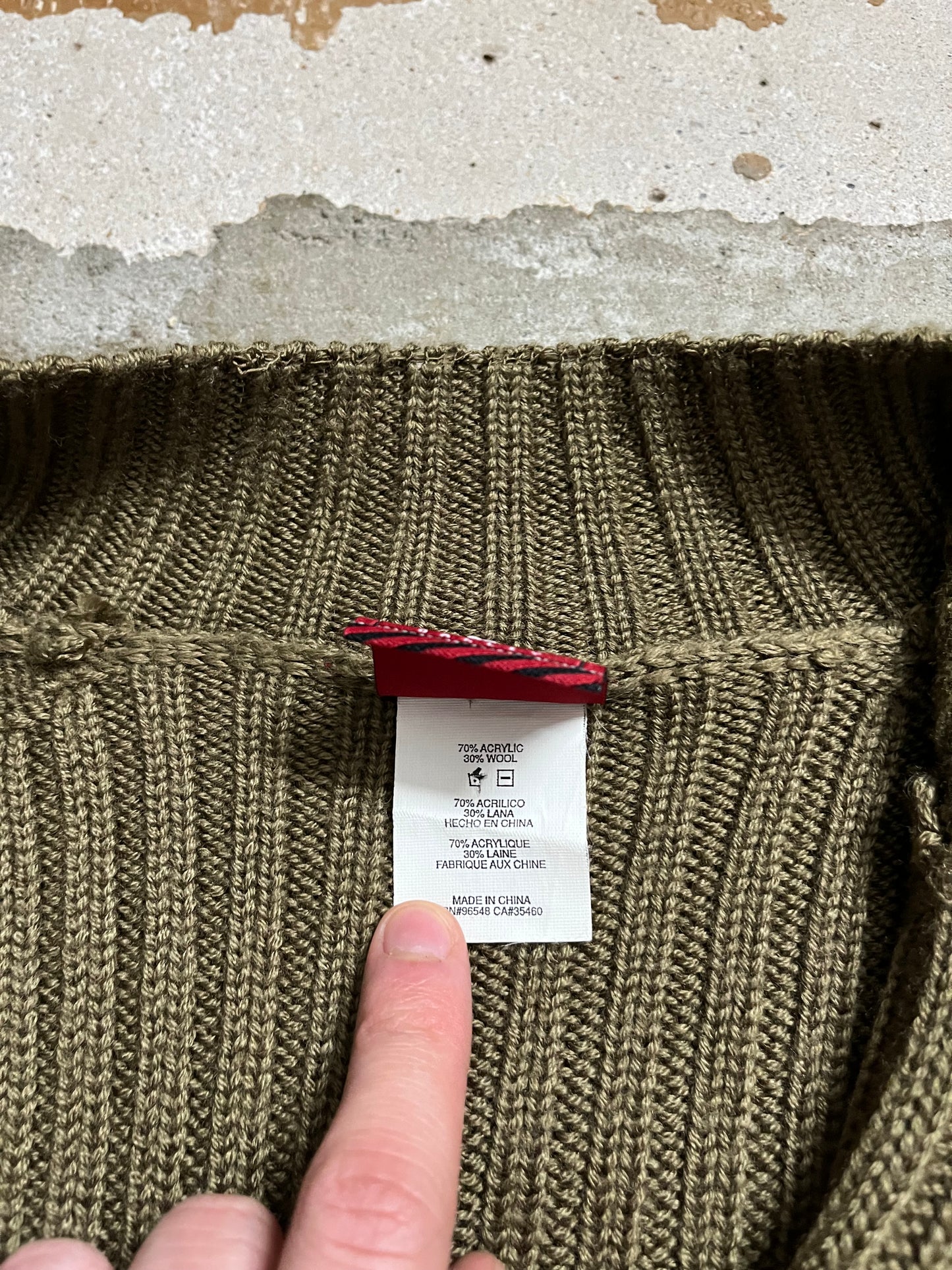 Vintage Oakley knit zip-up sweater - L