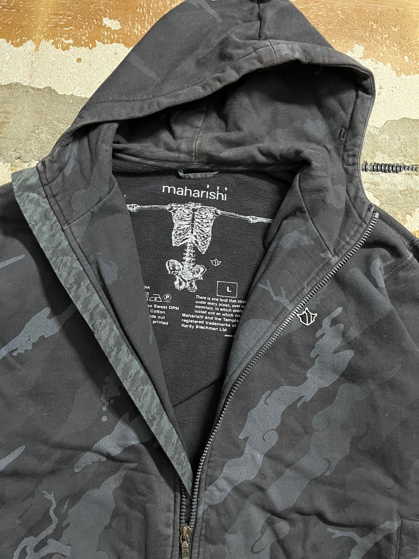 Maharishi grey camo hoodie - L