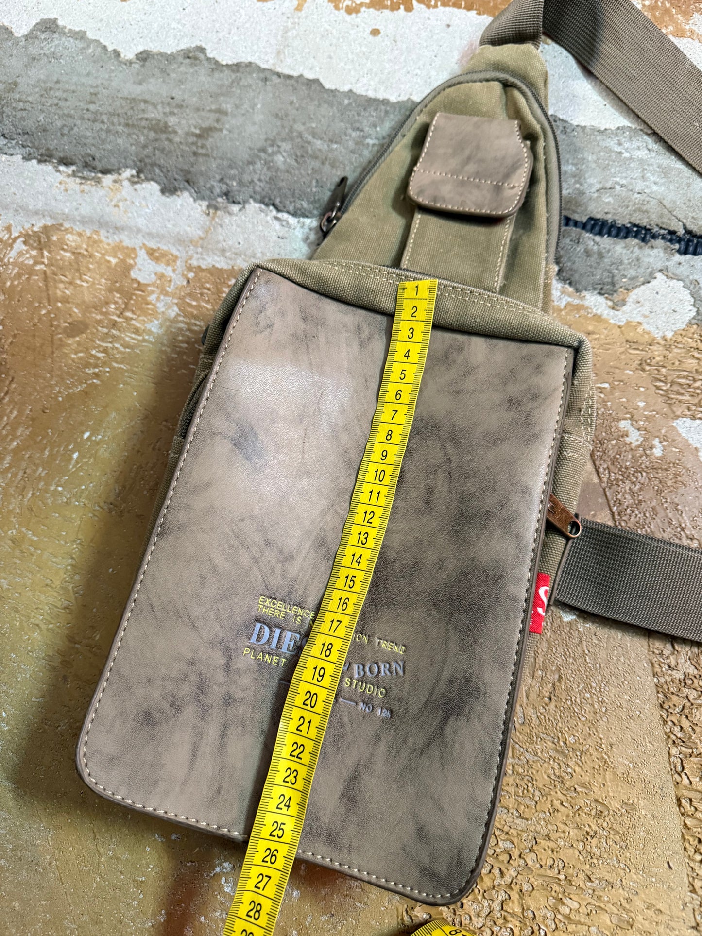 Diesel vintage khaki army bag