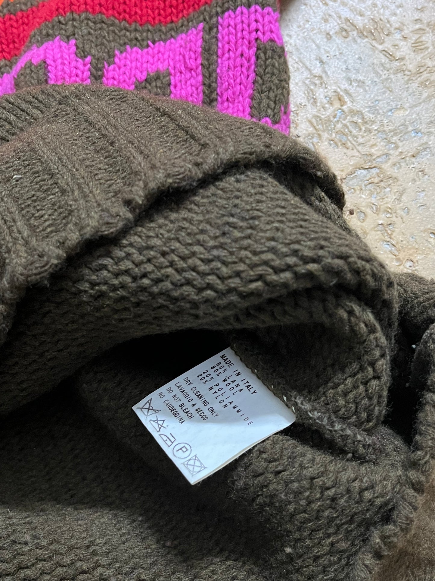 Dirk Bikkemberg vintage heavy knit wool sweater - L