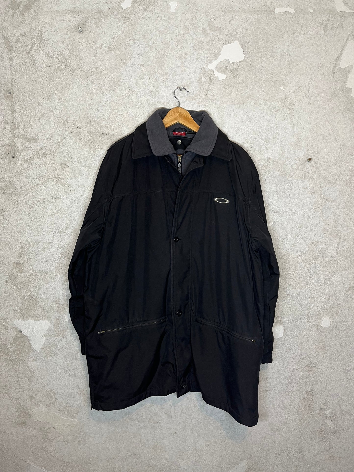 Oakley vintage retro 90s 2000s y2k archive cyber fleece trench coat