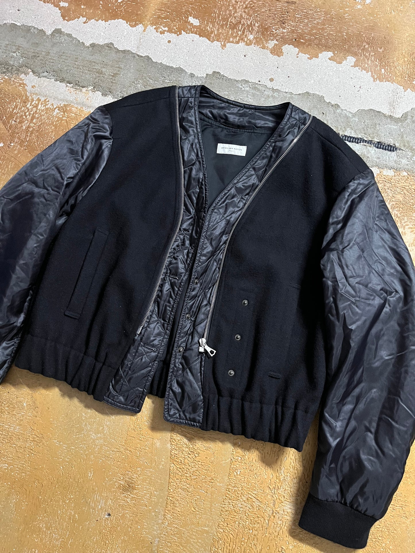 Dries van Noten vintage FW2007 gimp fill zip gimp bomber jacket - S