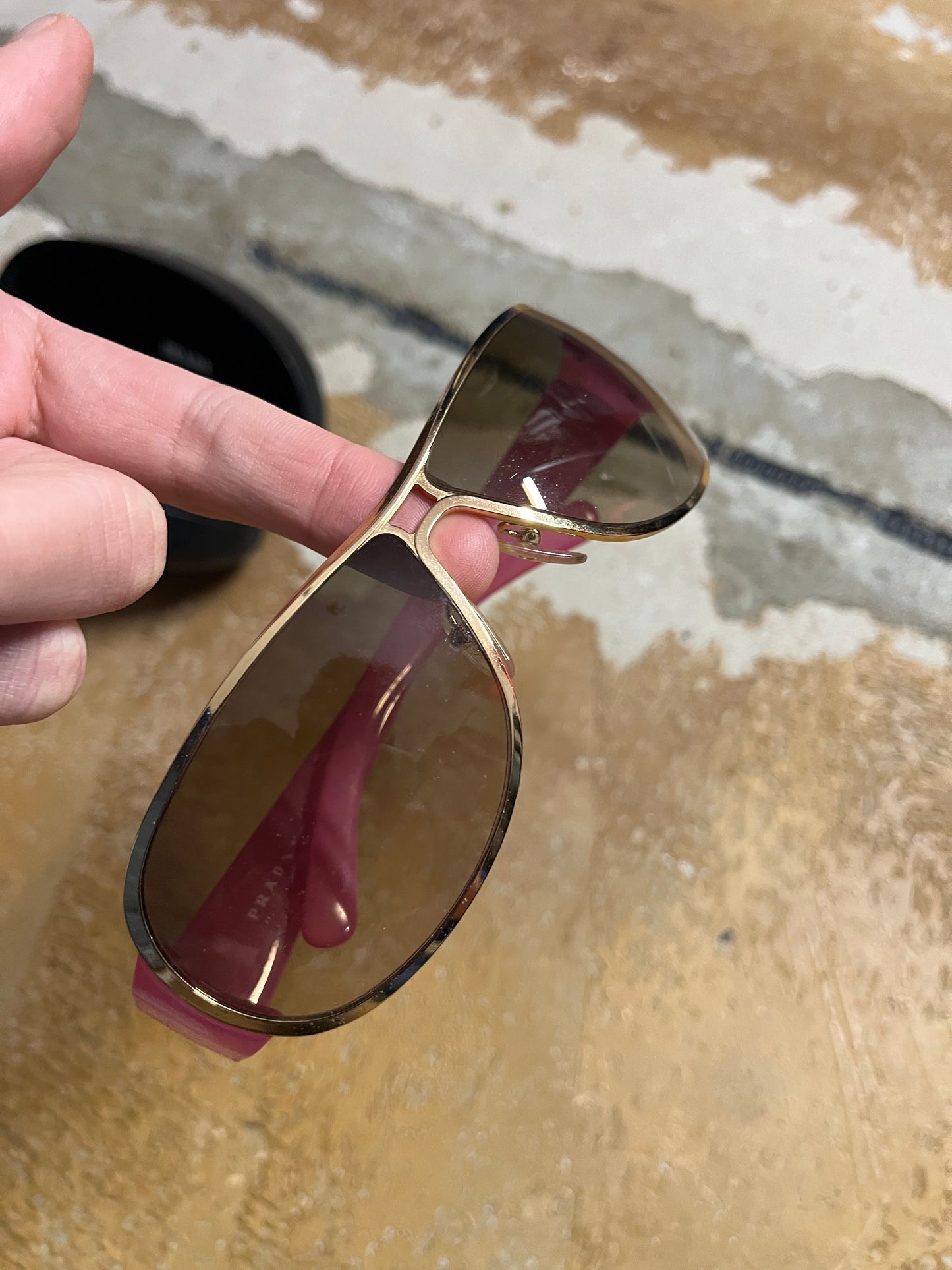 Vintage Prada pink sunglasses with box