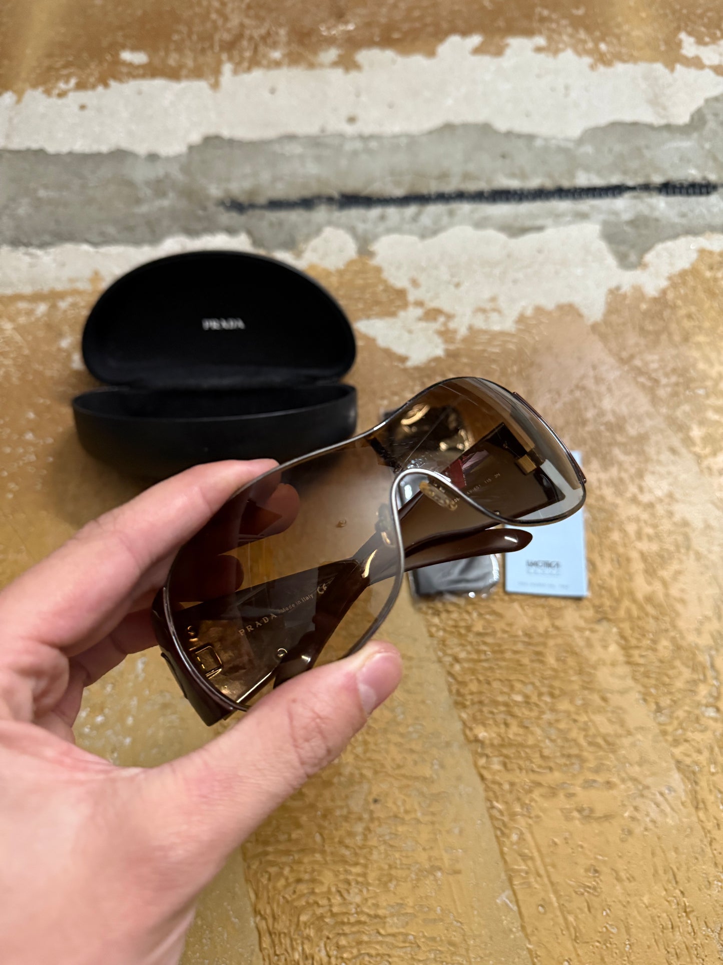 Prada vintage brown sunglasses + box
