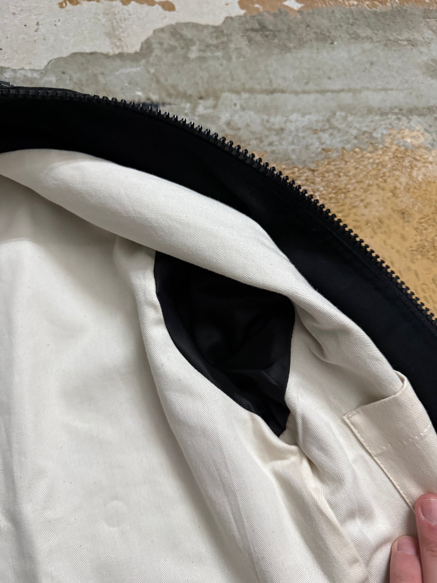 Gucci black asymmetrical zipper jacket - M
