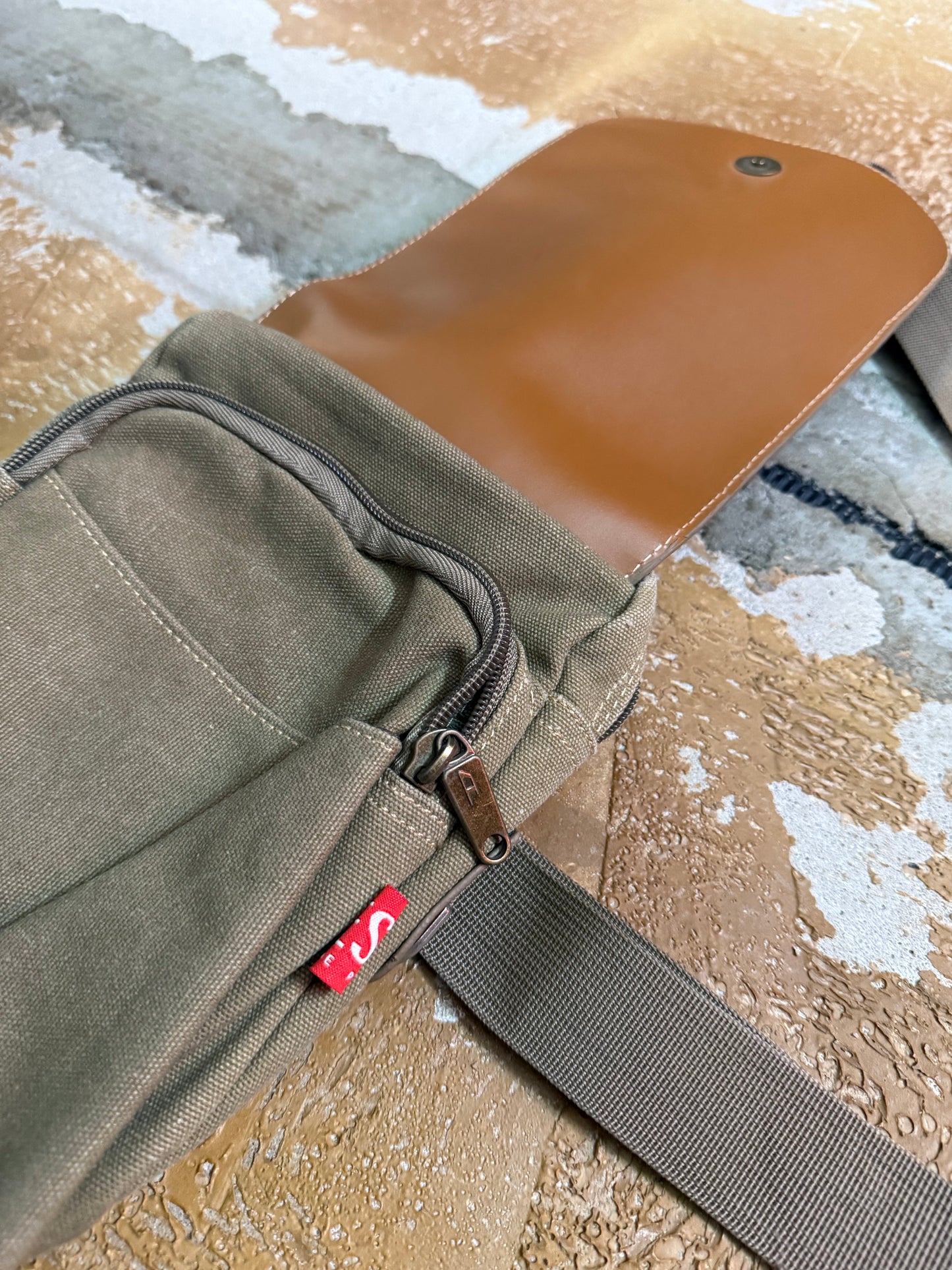 Diesel vintage khaki army bag