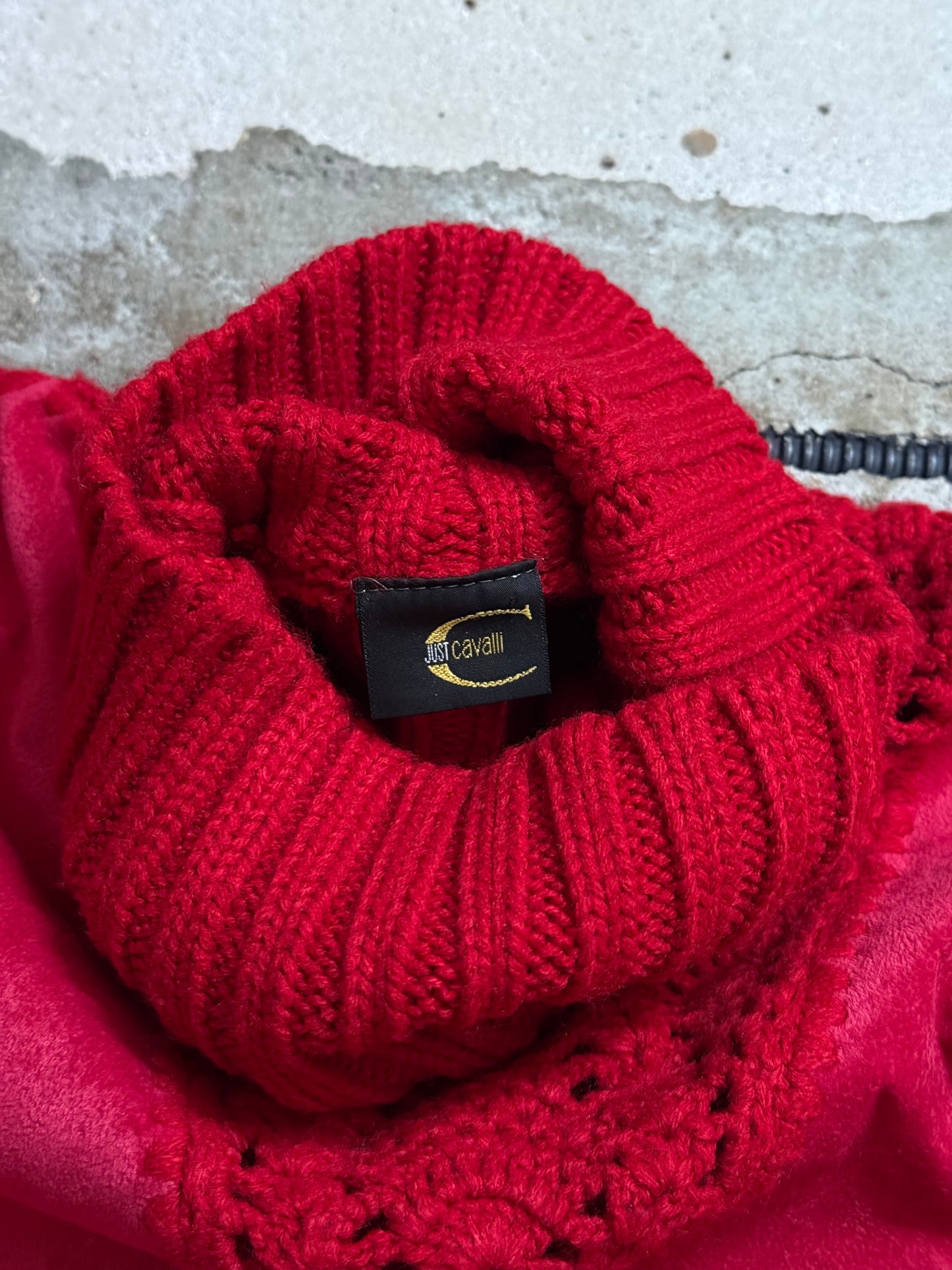 Roberto Cavalli velour knit sweater - XS