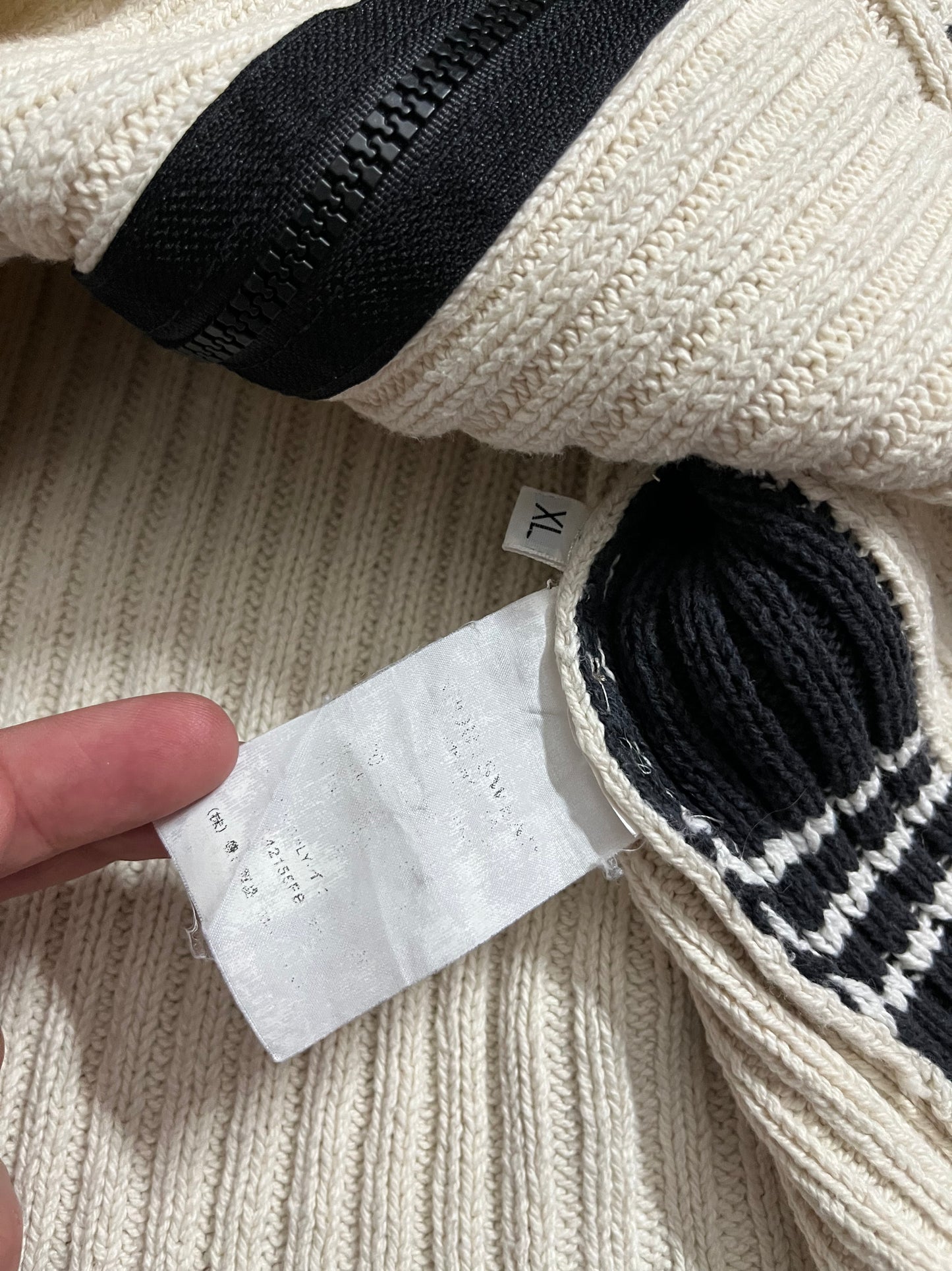 Stone Island white knit sweater - M