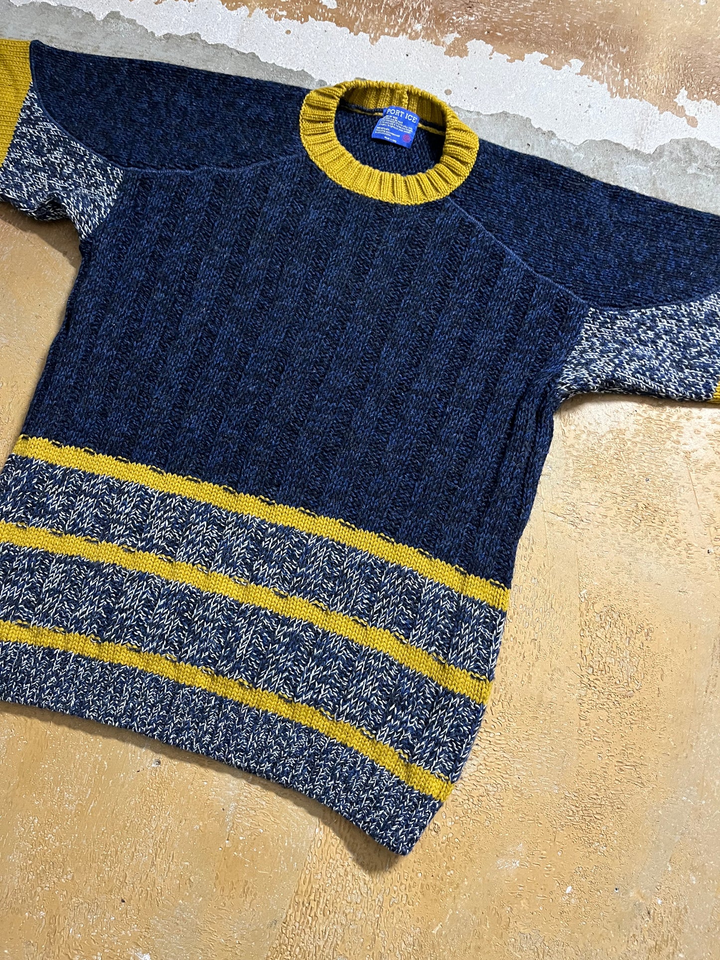 Iceberg Sport Ice 100% wool knit sweater - L