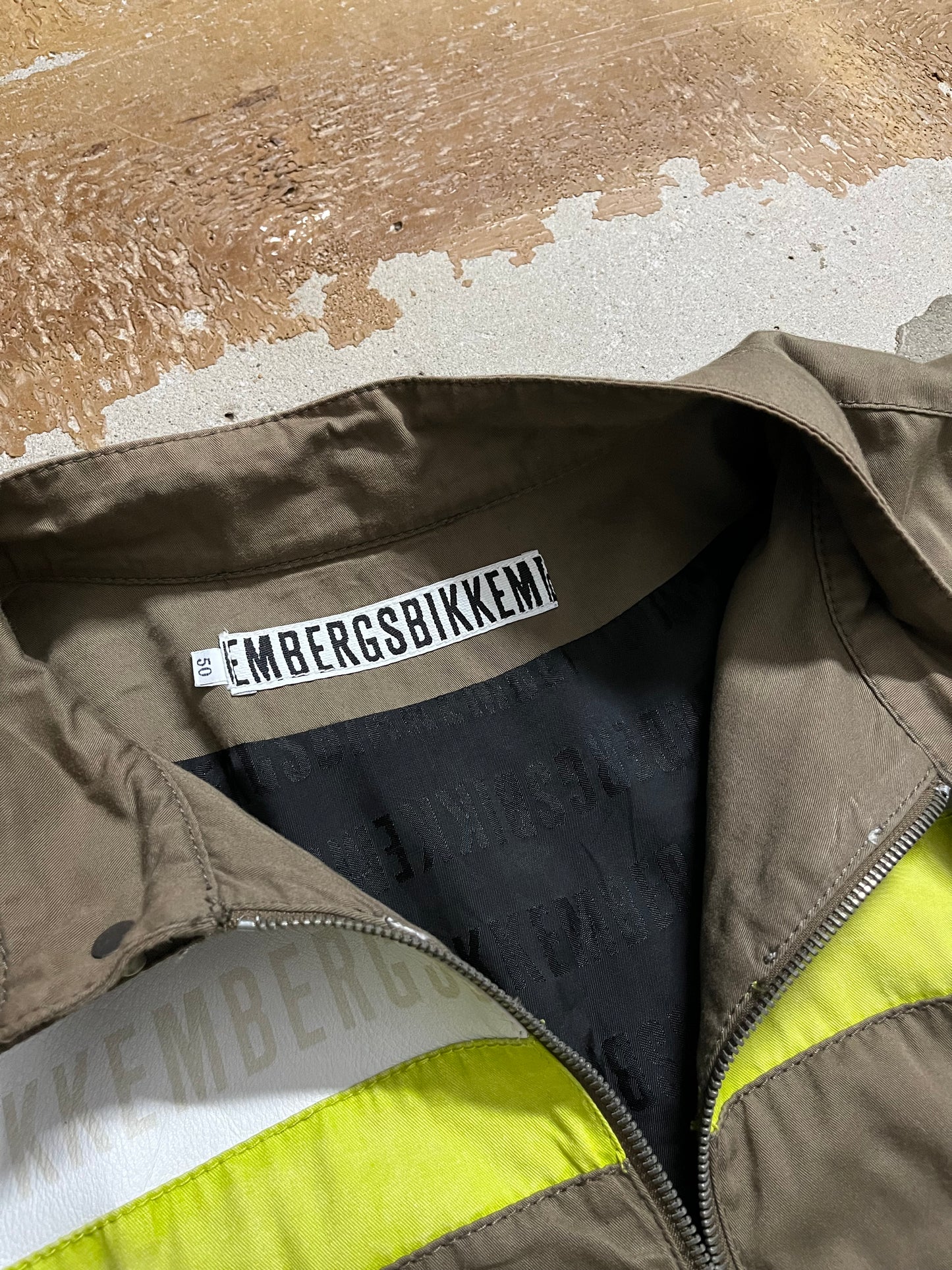 Dirk Bikkembergs leather and canvas jacket - M