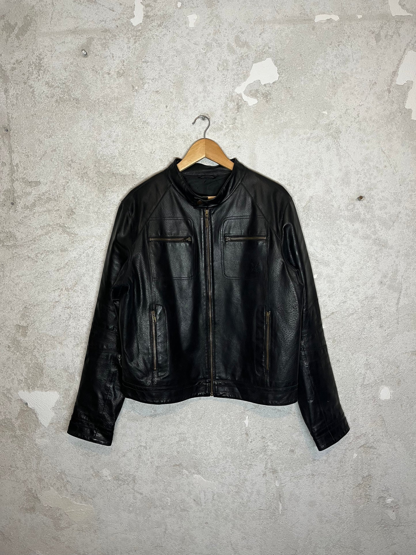 Oxbow vintage motor leather jacket - M