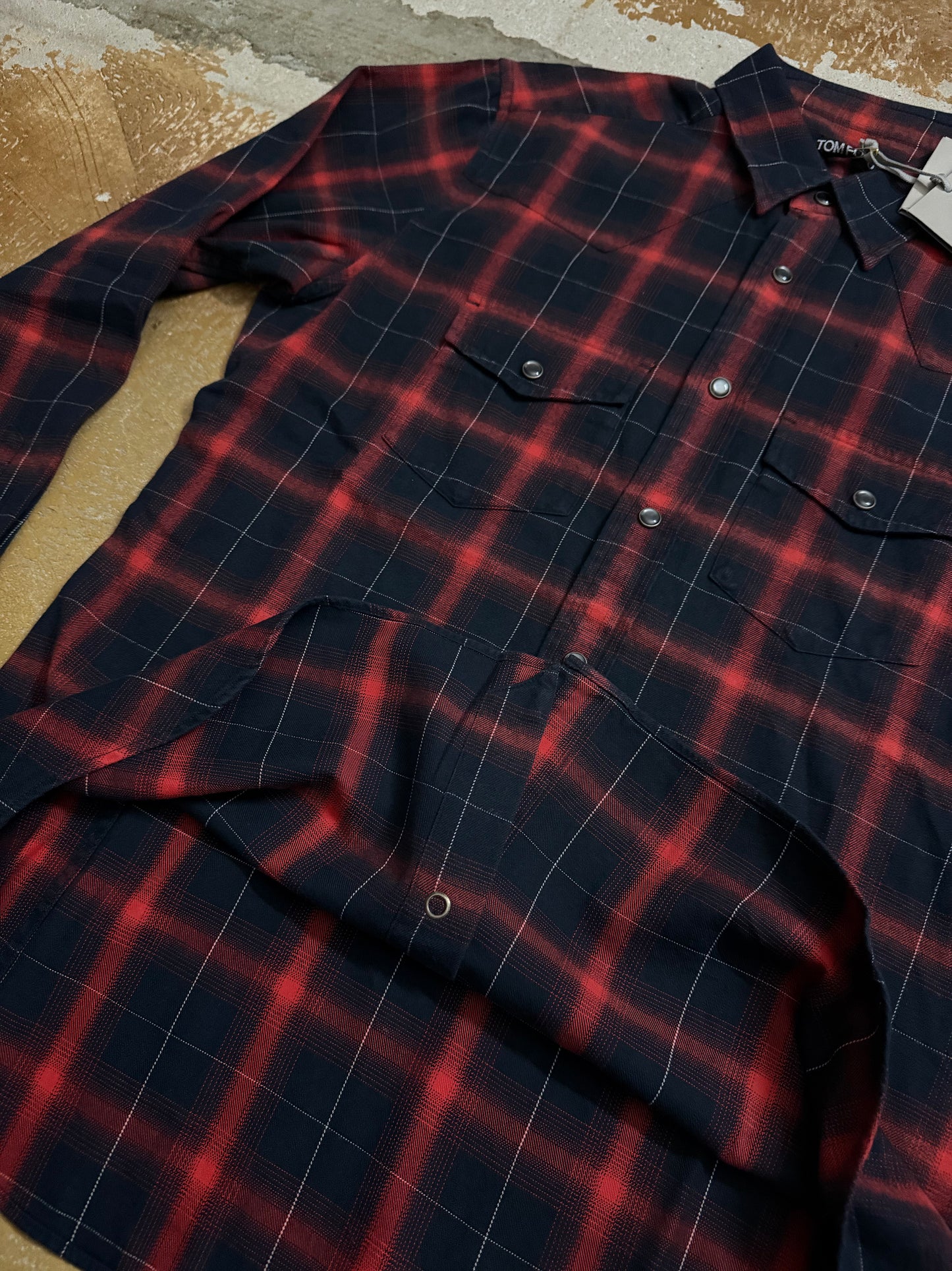 Tom Ford NEW checkered shirt - M