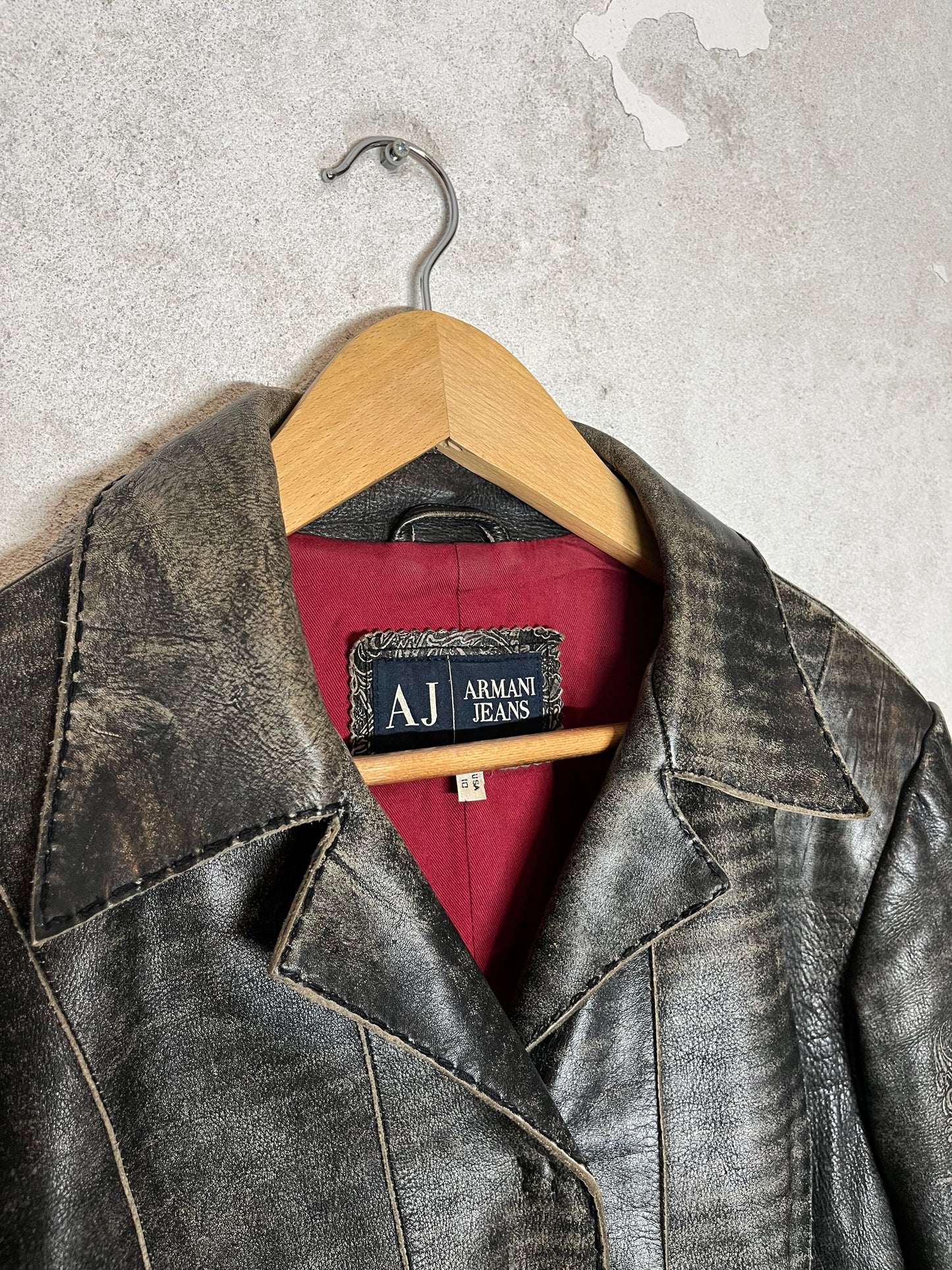 Armani Jeans leather jacket - M