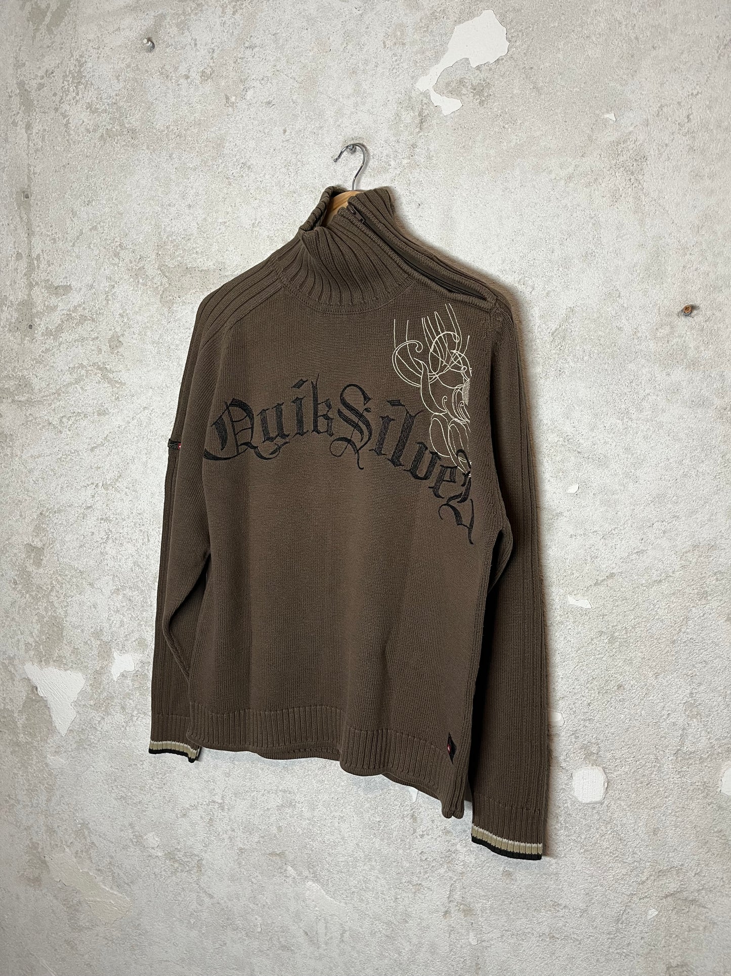 Quiksilver vintage side zip assymetrical 90s ski snowboard sweater