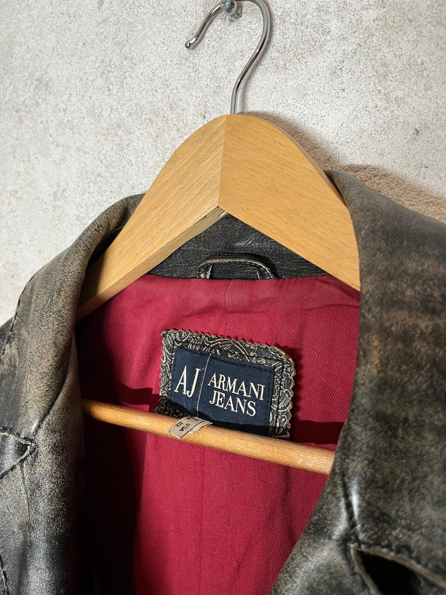 Armani Jeans leather jacket - M