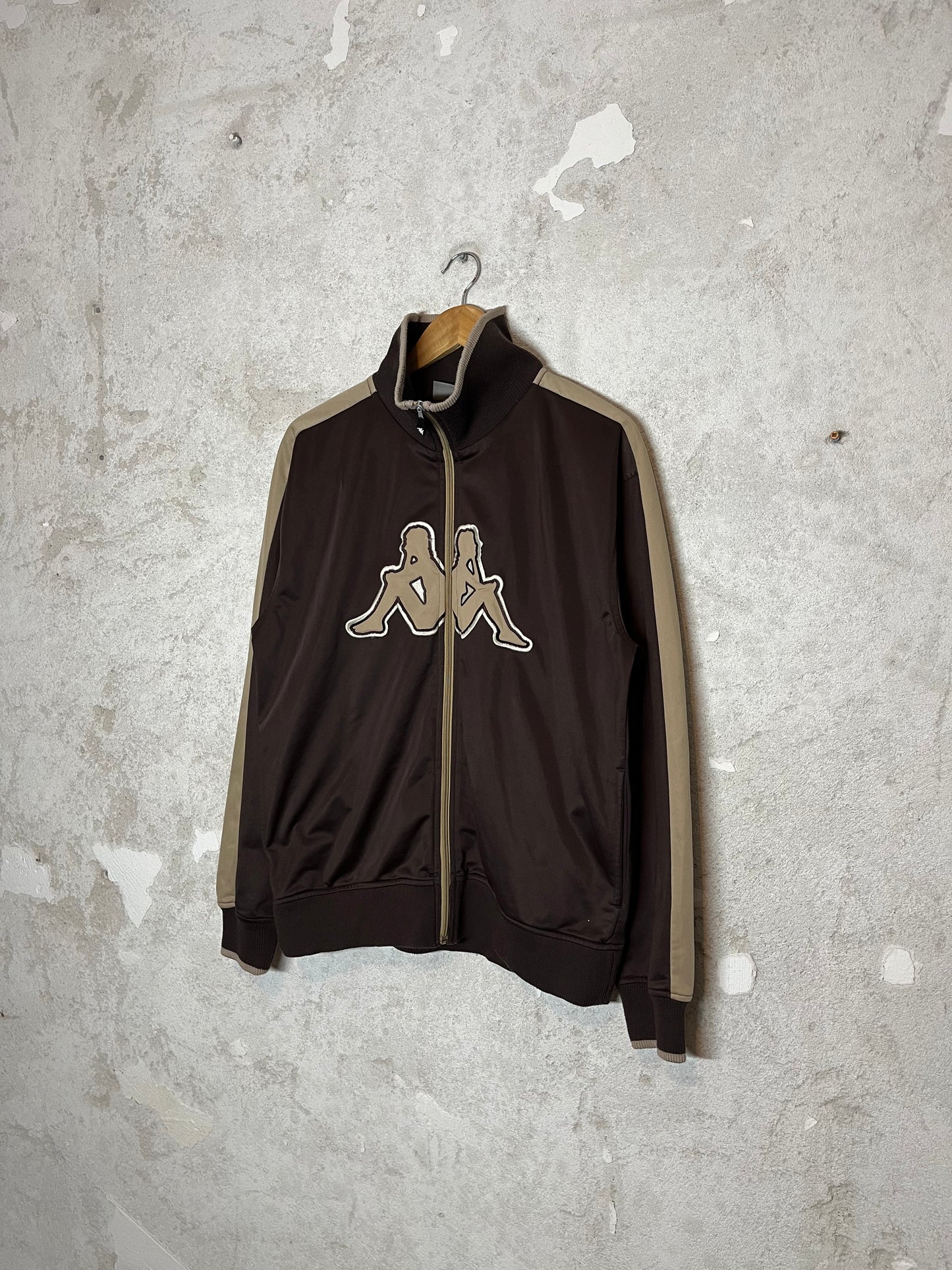 Vintage Kappa big logo zip-up sweater - L