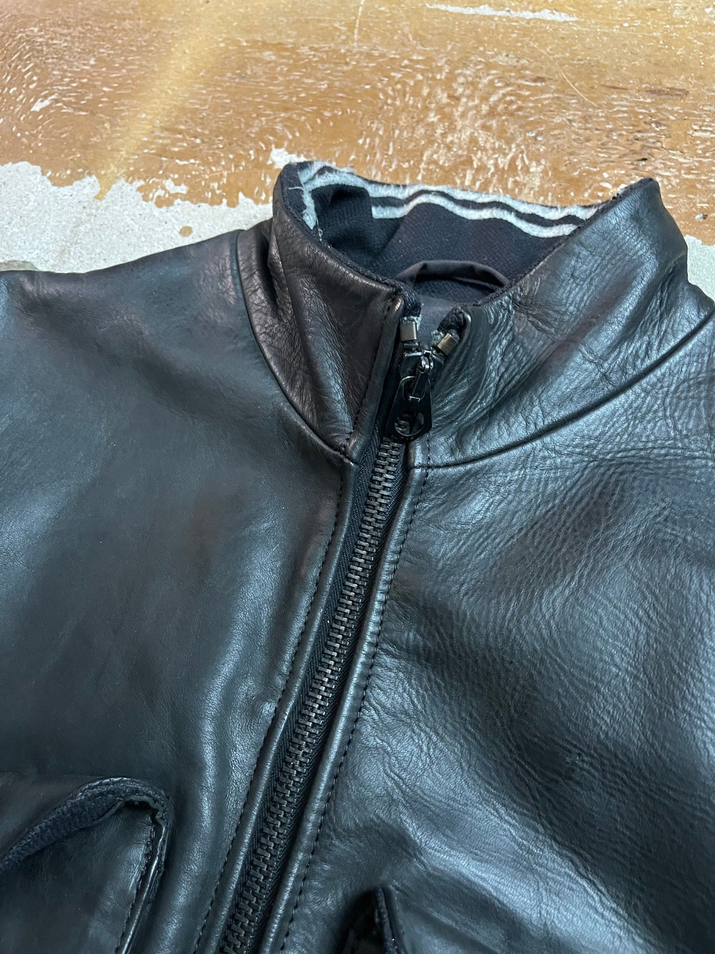 Vintage AW2007 Stone Island leather jacket - M