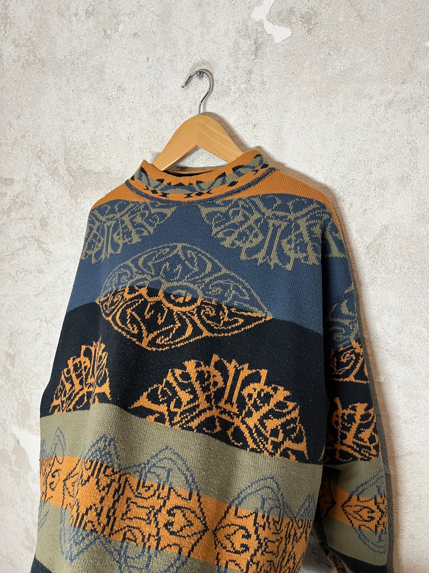 O’neill rare vintage reversible funky knit sweater - M