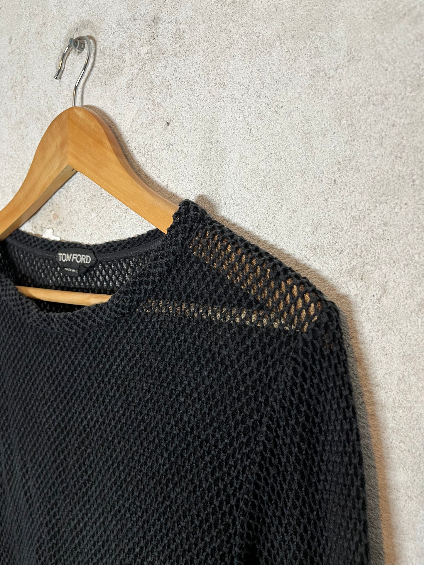 Tom Ford mesh knit longsleeve shirt - M