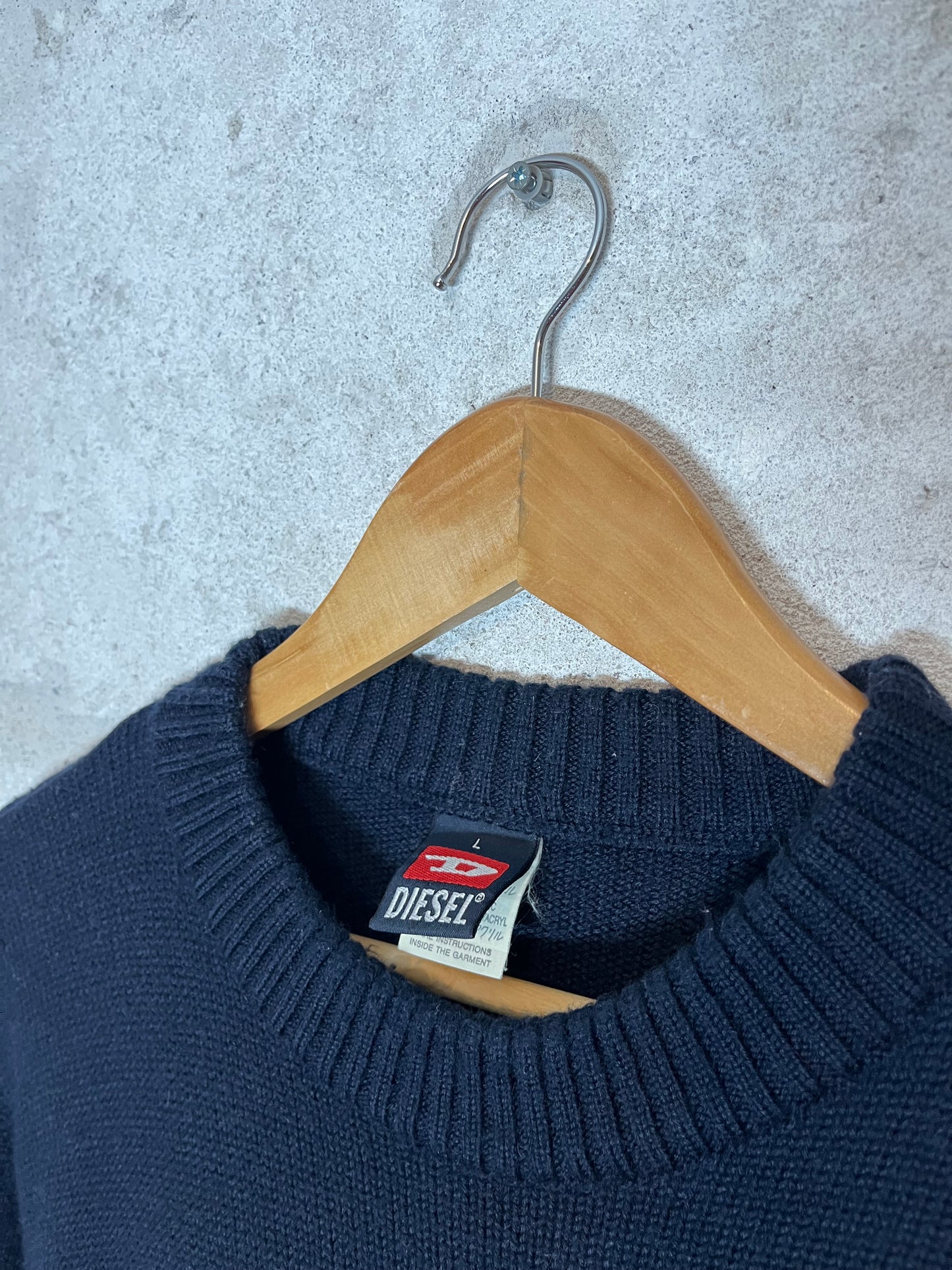 Diesel vintage retro wool knit sweater -