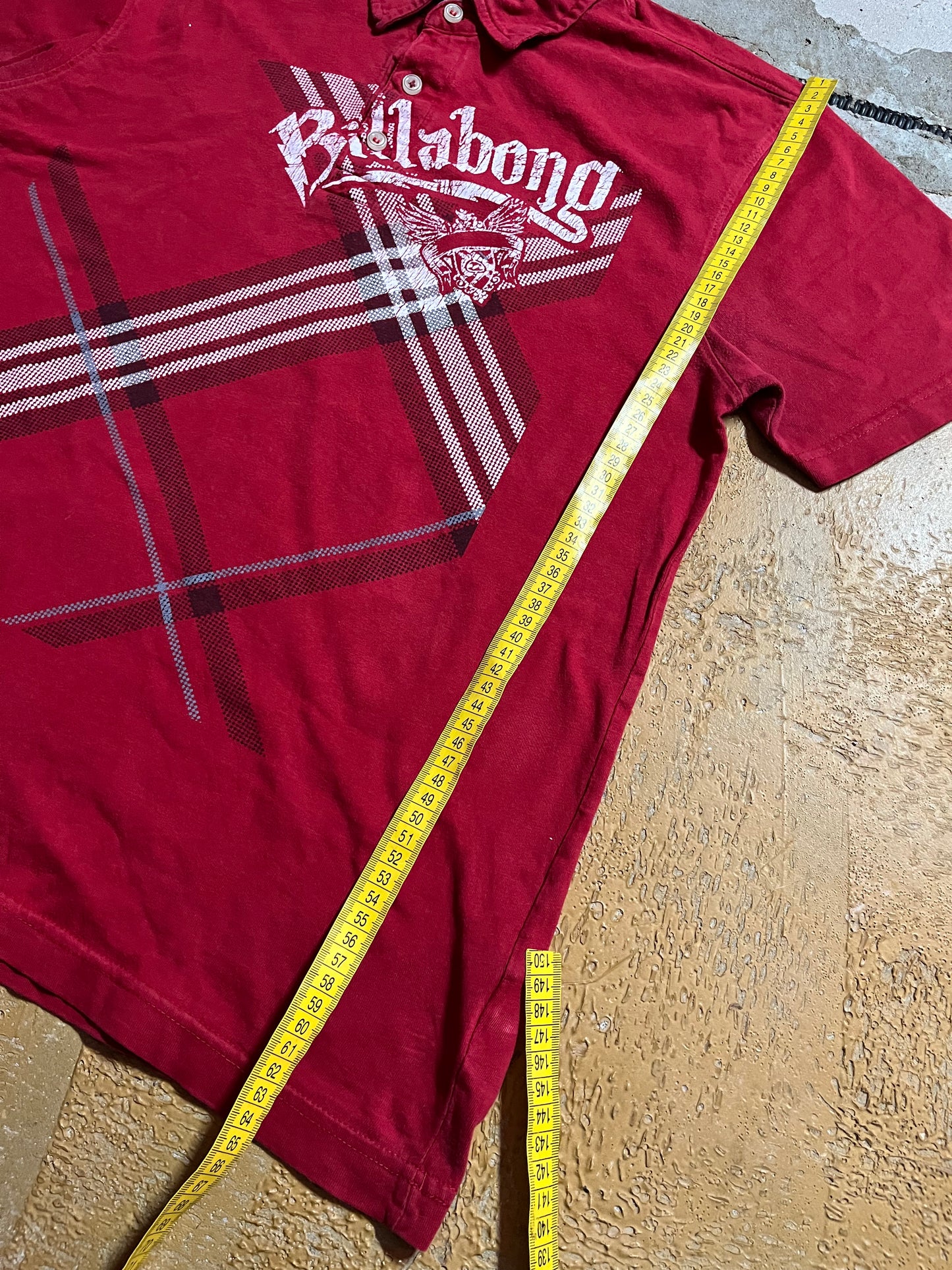 Billabong vintage red polo tee shirt - S