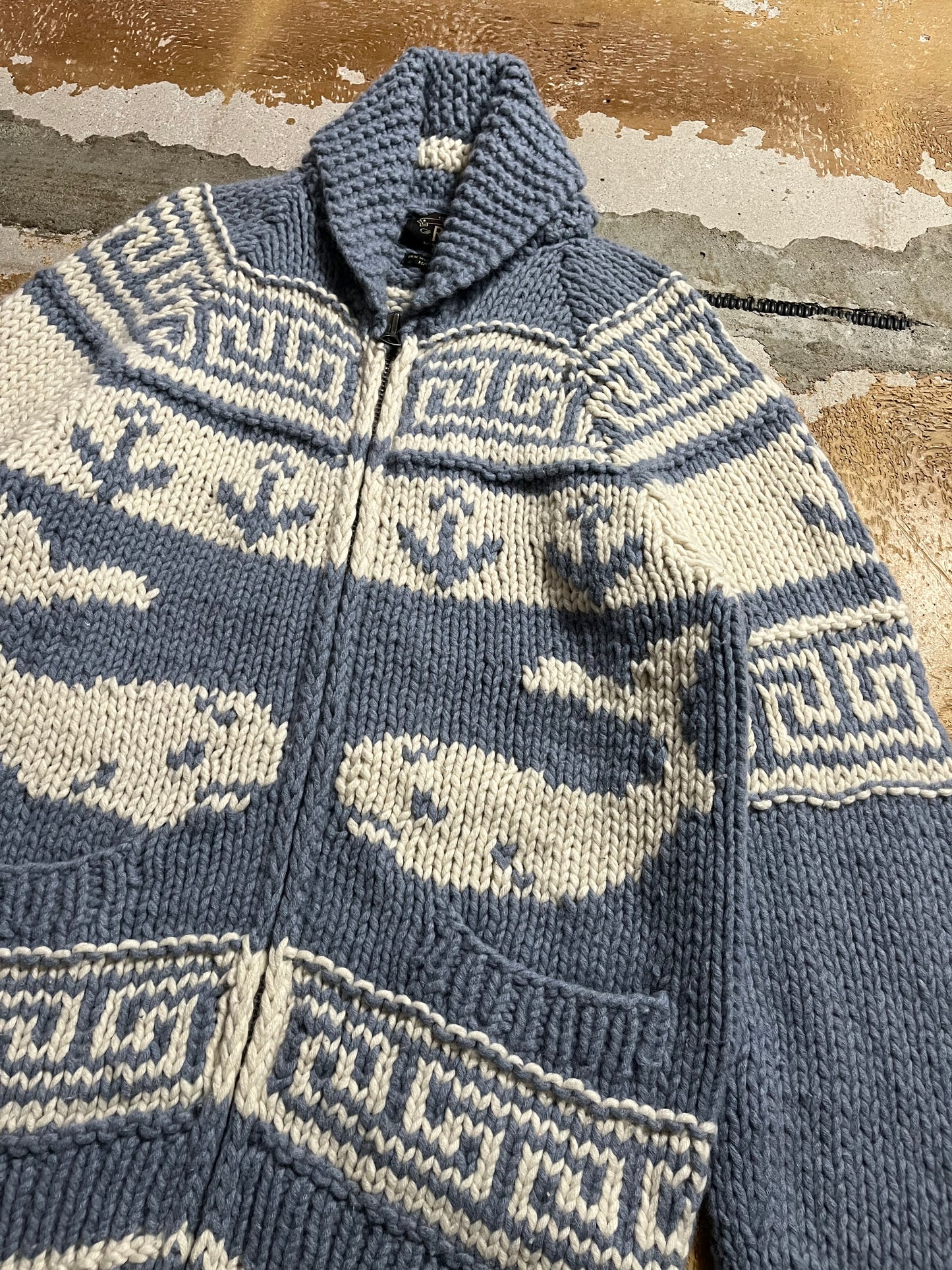 Ralph Lauren Double RL whale Hand Knit sweater - S