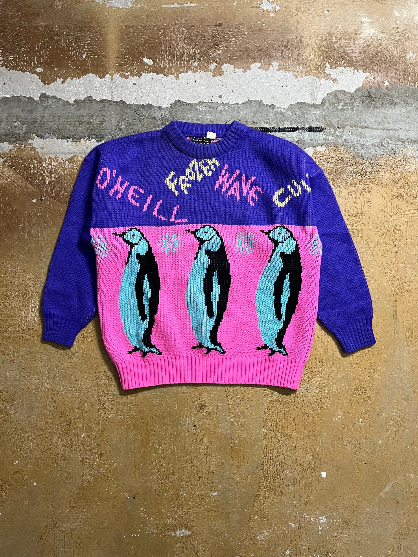 O’neill vintage ski 90s funky knit sweater - S