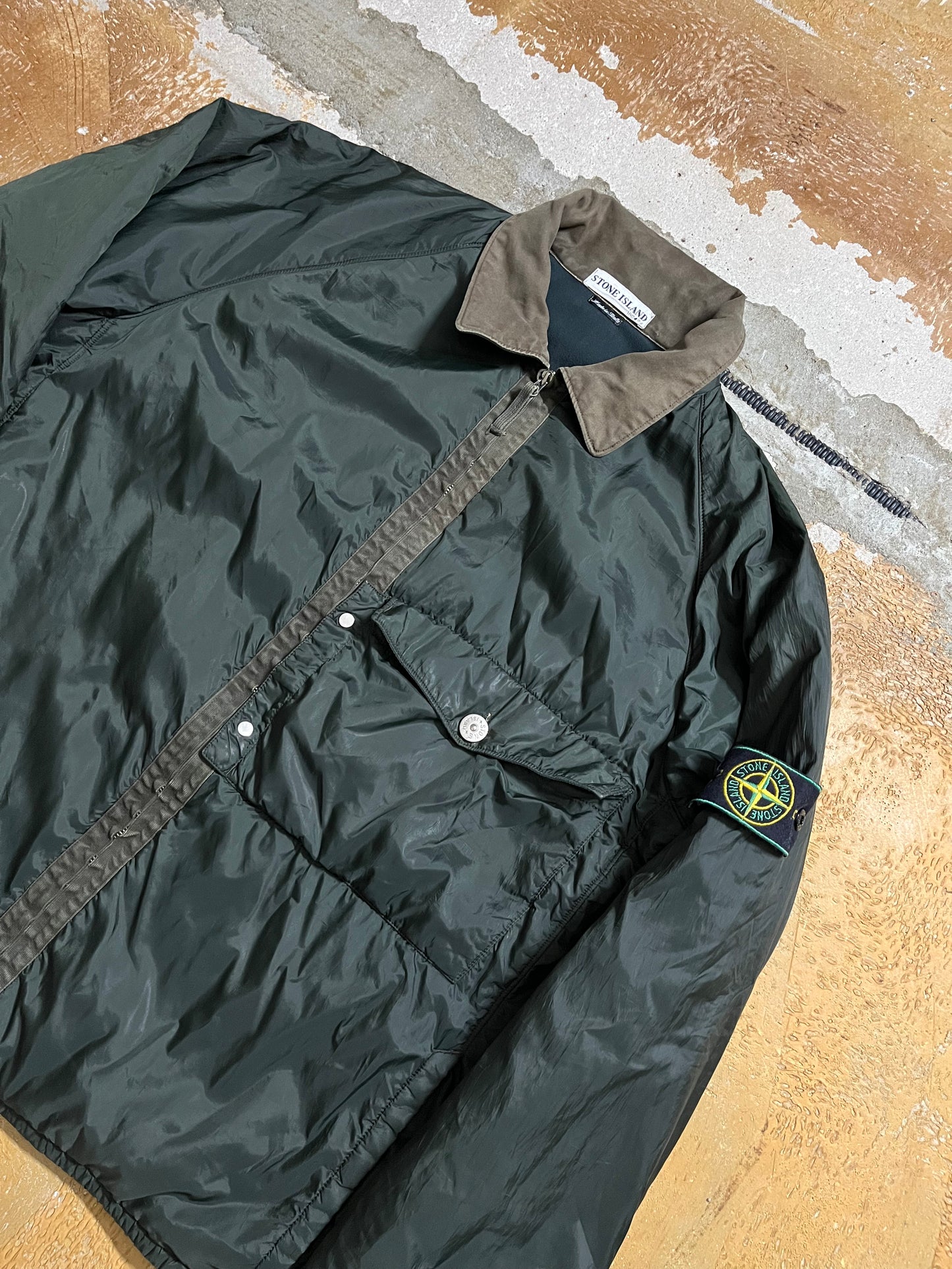 Stone Island vintage 2000 fleece lined jacket - XXL