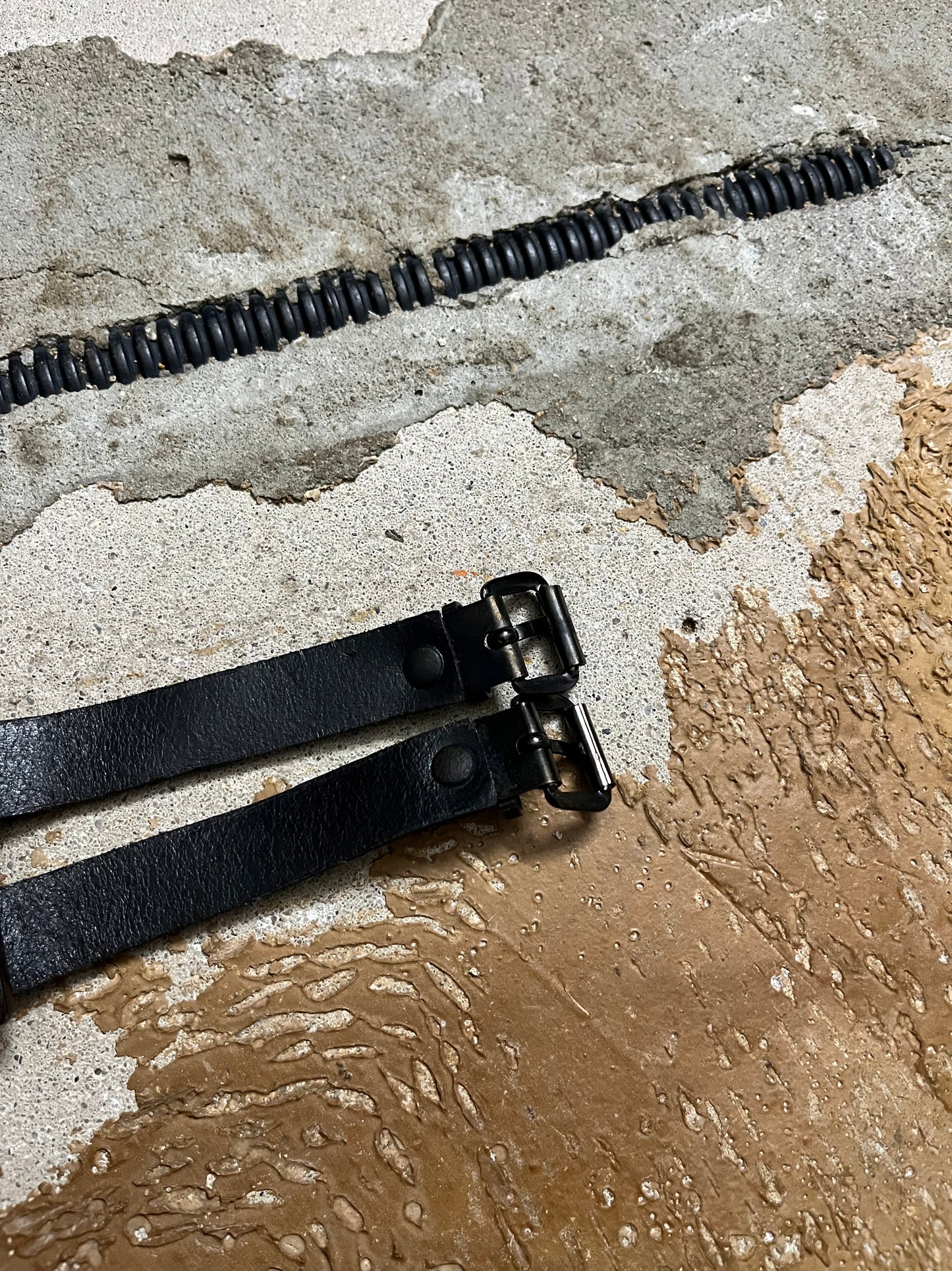 Dirk Bikkembergs vintage leather & metal bracelet