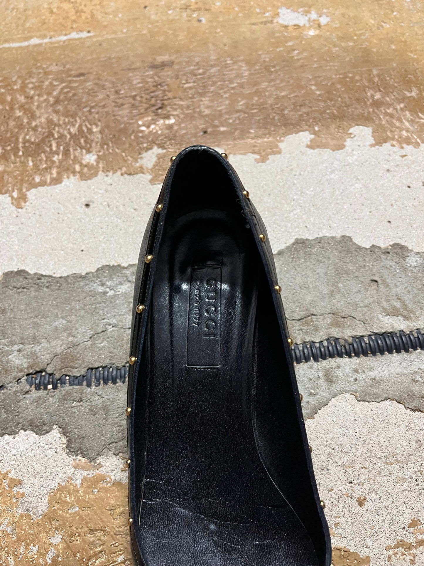 Gucci leather horsebit kitten heels - 36.5