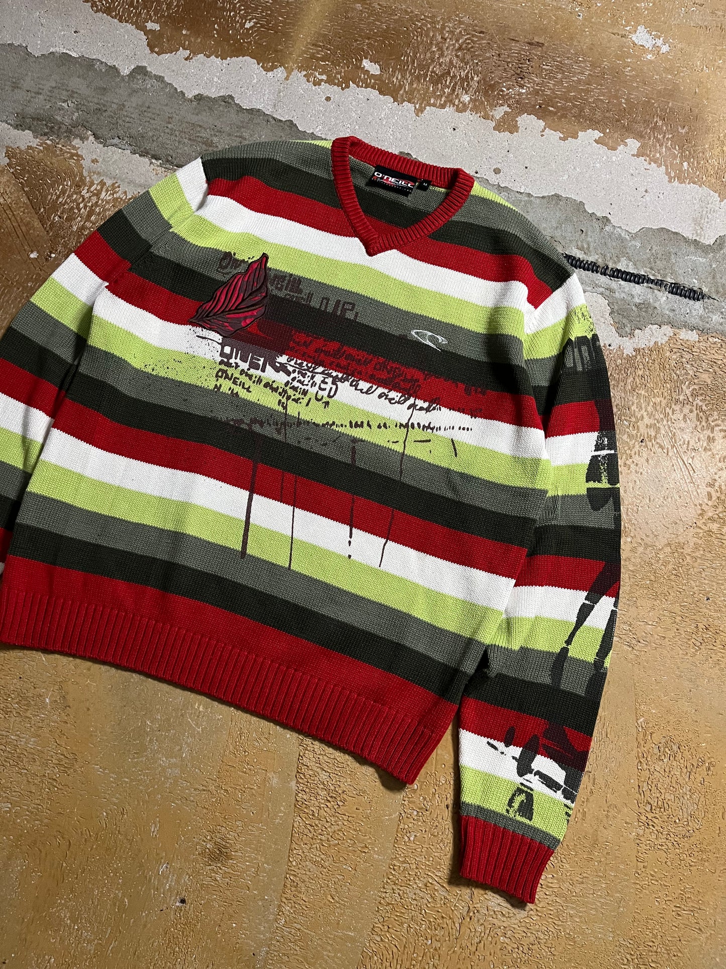 O’neill vintage striped knit sweater - M