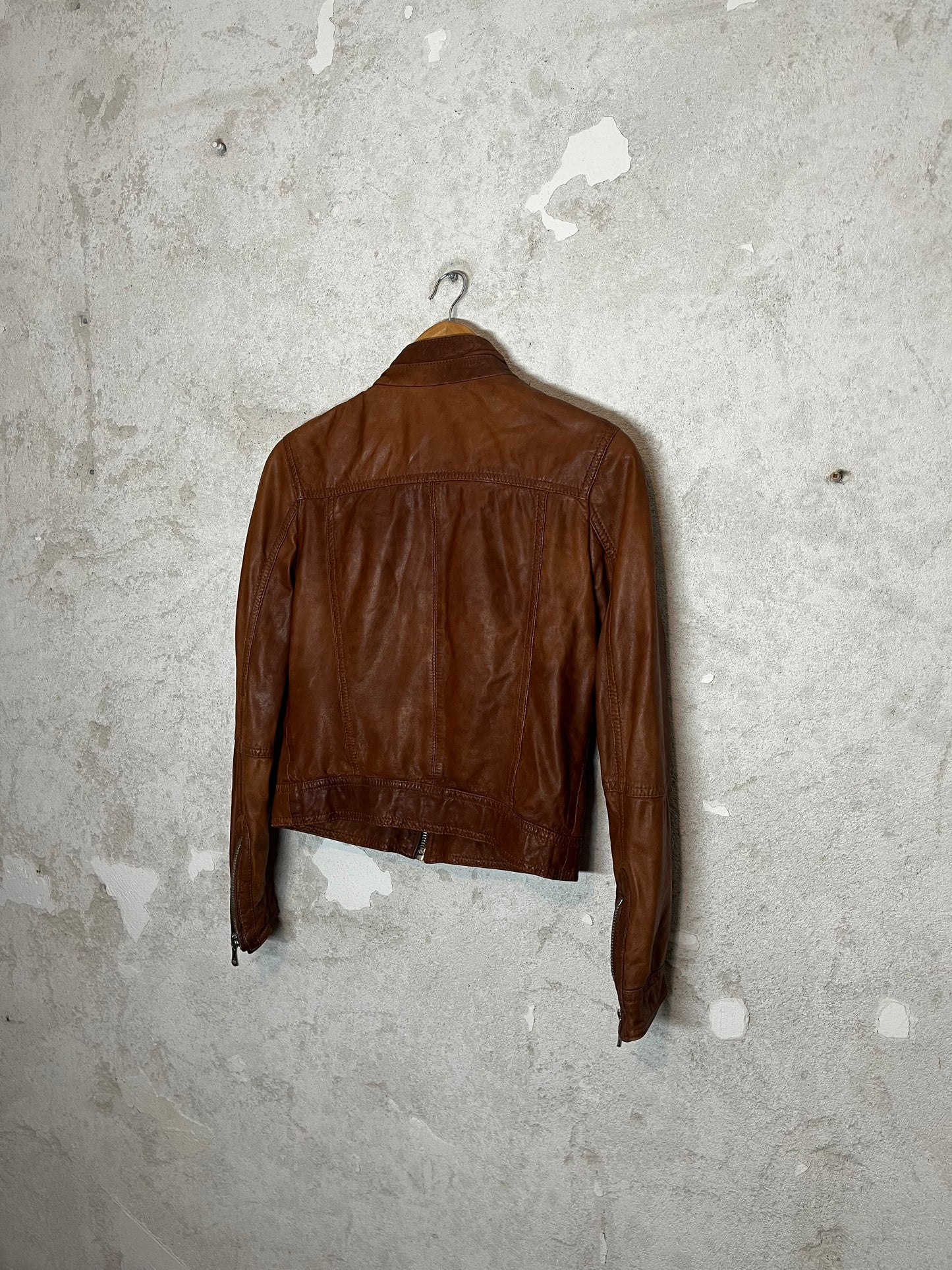 Dolce & Gabbana leather multizip jacket - XS