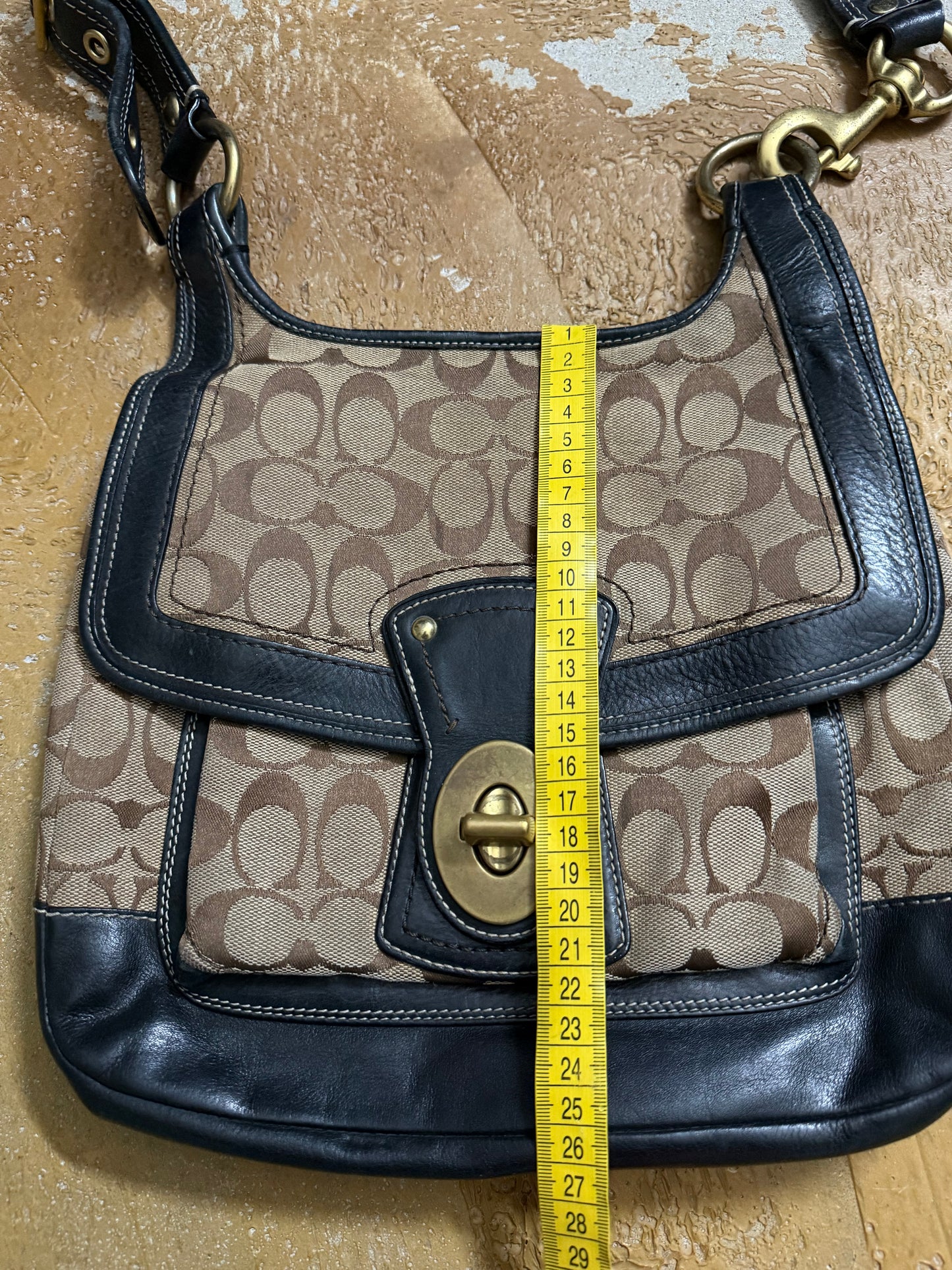 Coach vintage monogram leather bag