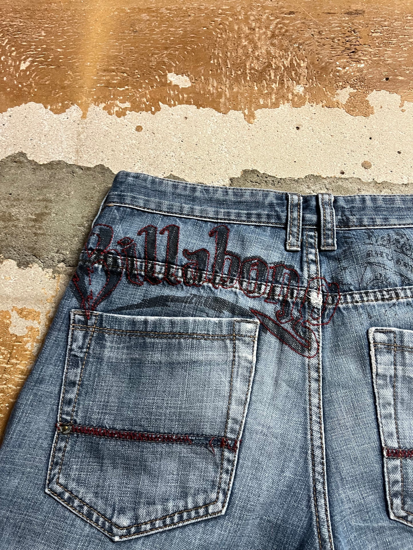 Billabong vintage denim embroidered shorts - XS