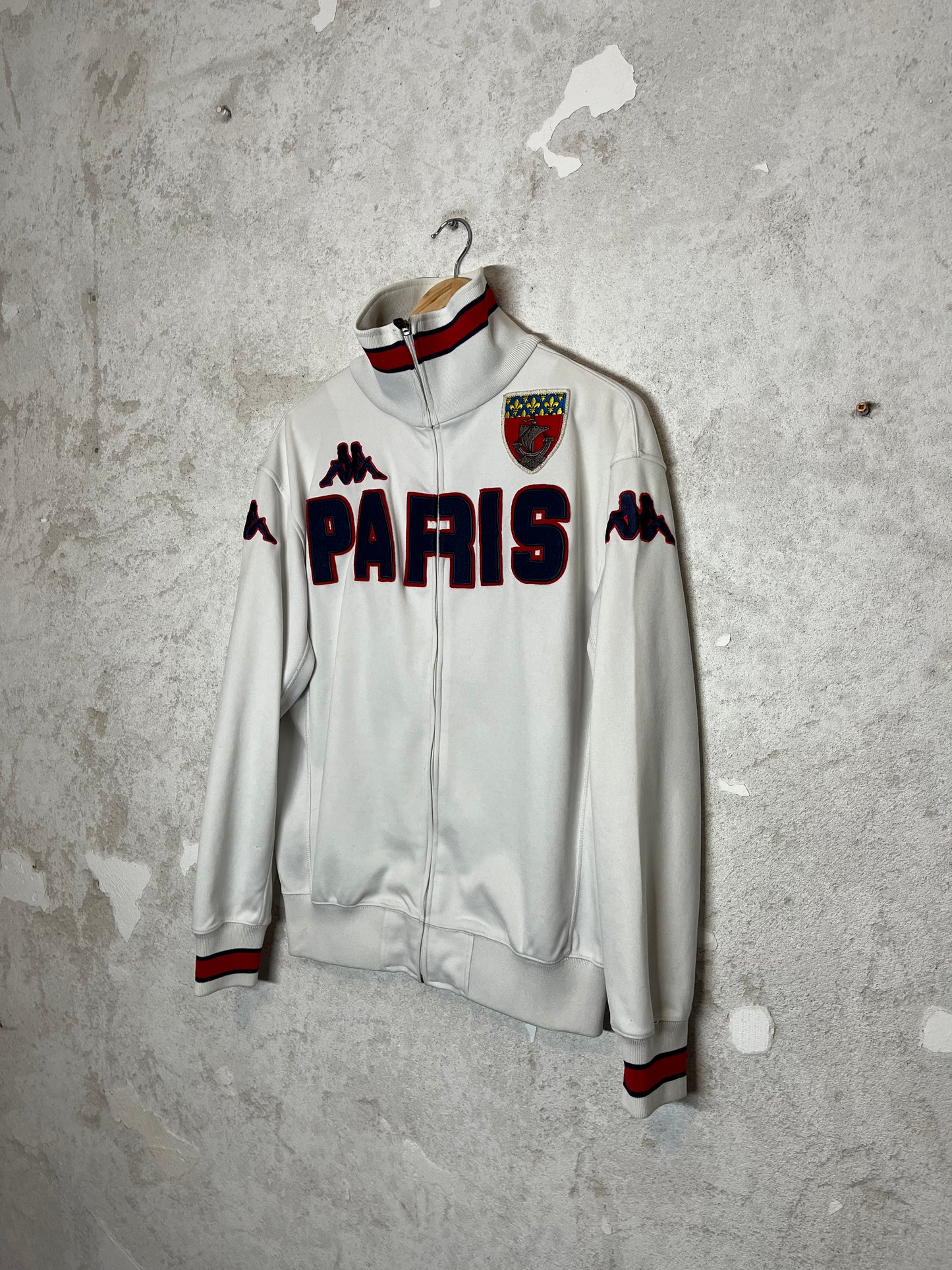 Kappa vintage retro ''Paris'' soccer zip-up sweatshirt - M