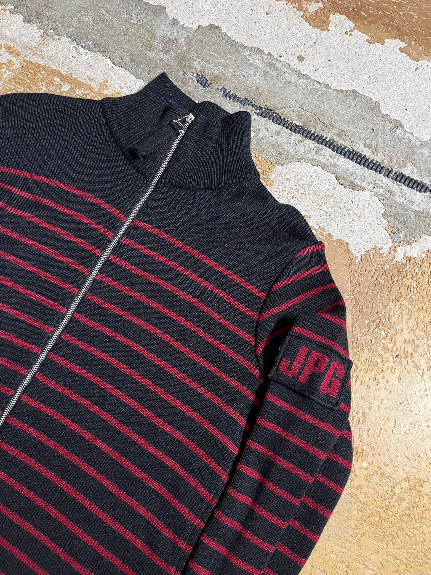 Jean Paul Gaultier knit zip-up sweater - XS