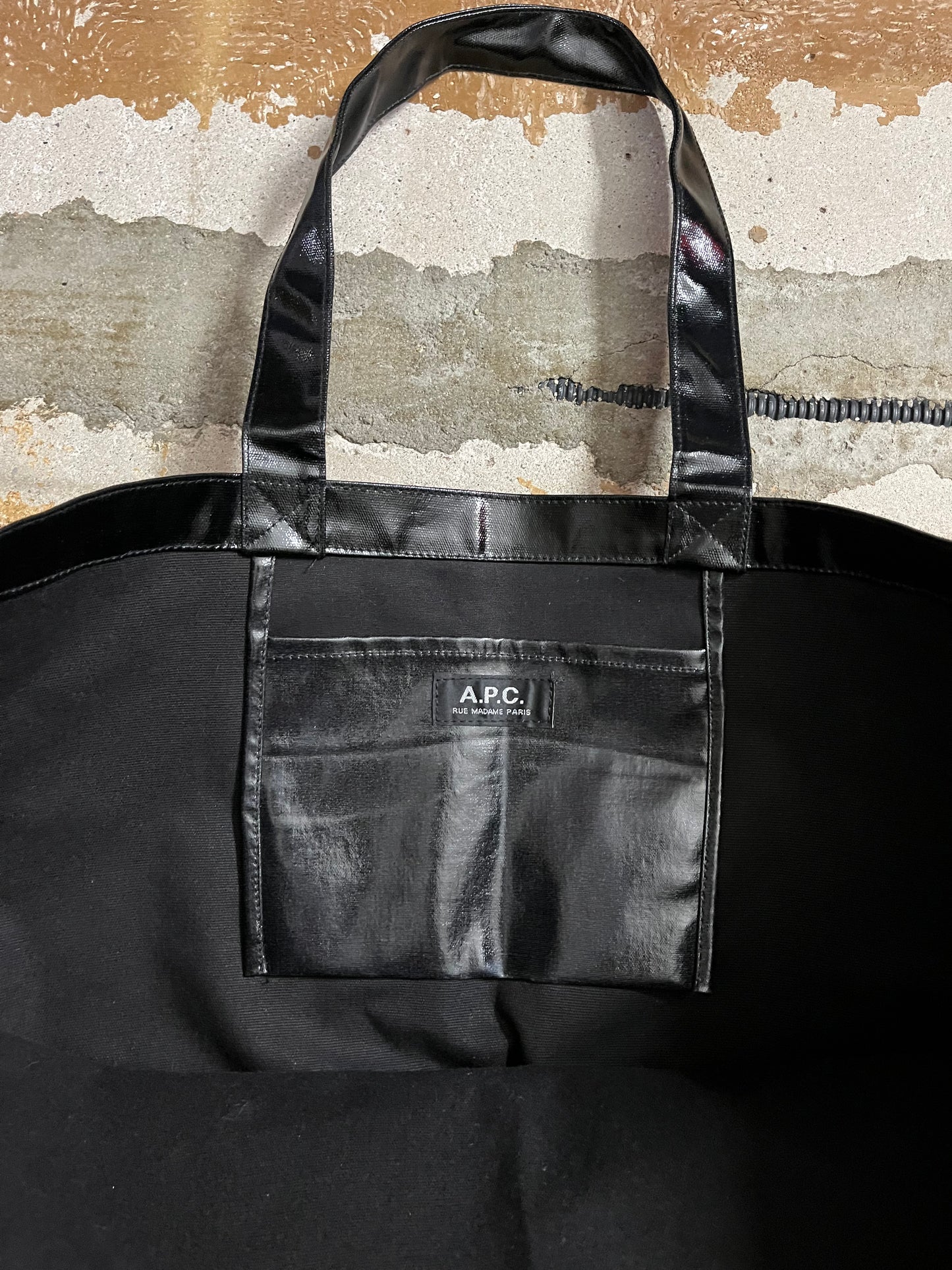 A.P.C. laminated tote bag