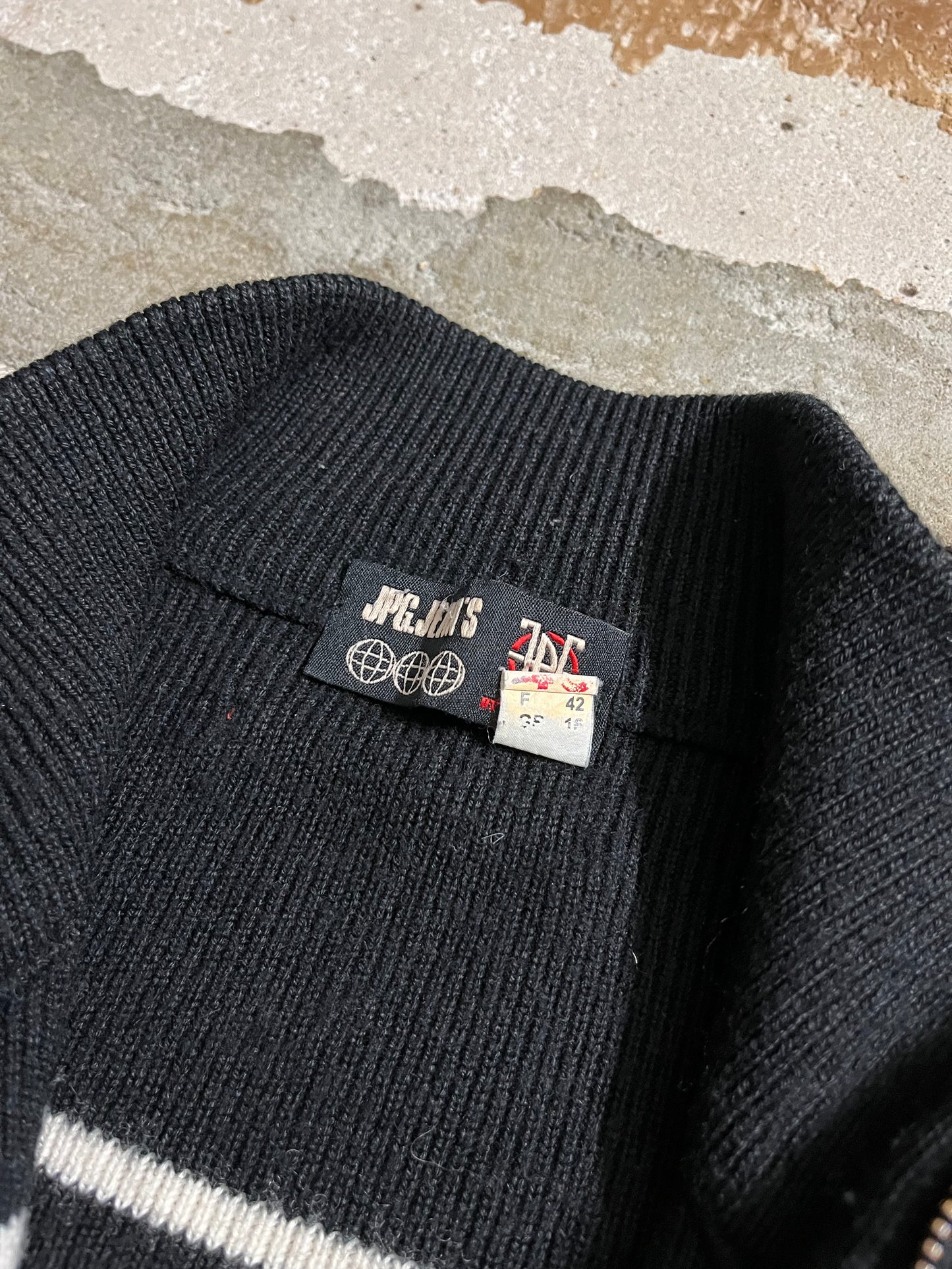 Jean Paul Gaultier knit zip-up sweater - S