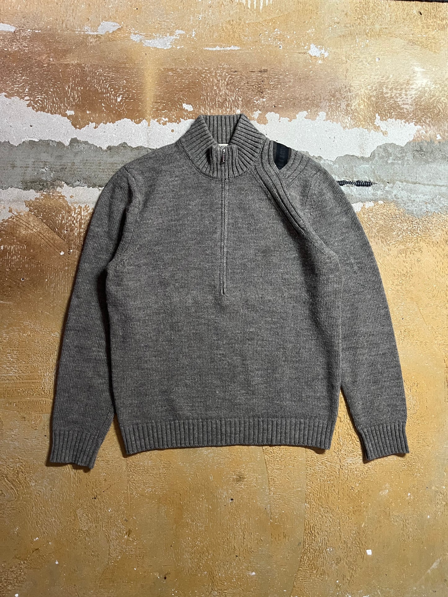 Dirk Bikkembergs vintage alpaca wool knit zip-up sweater - L