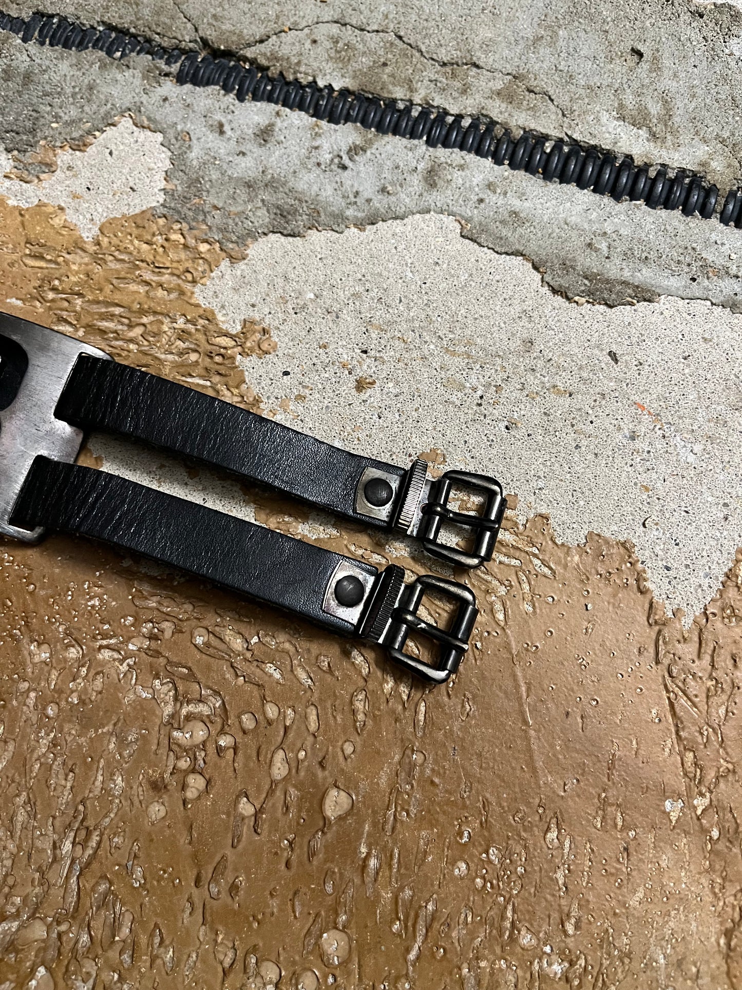 Dirk Bikkembergs vintage leather & metal bracelet