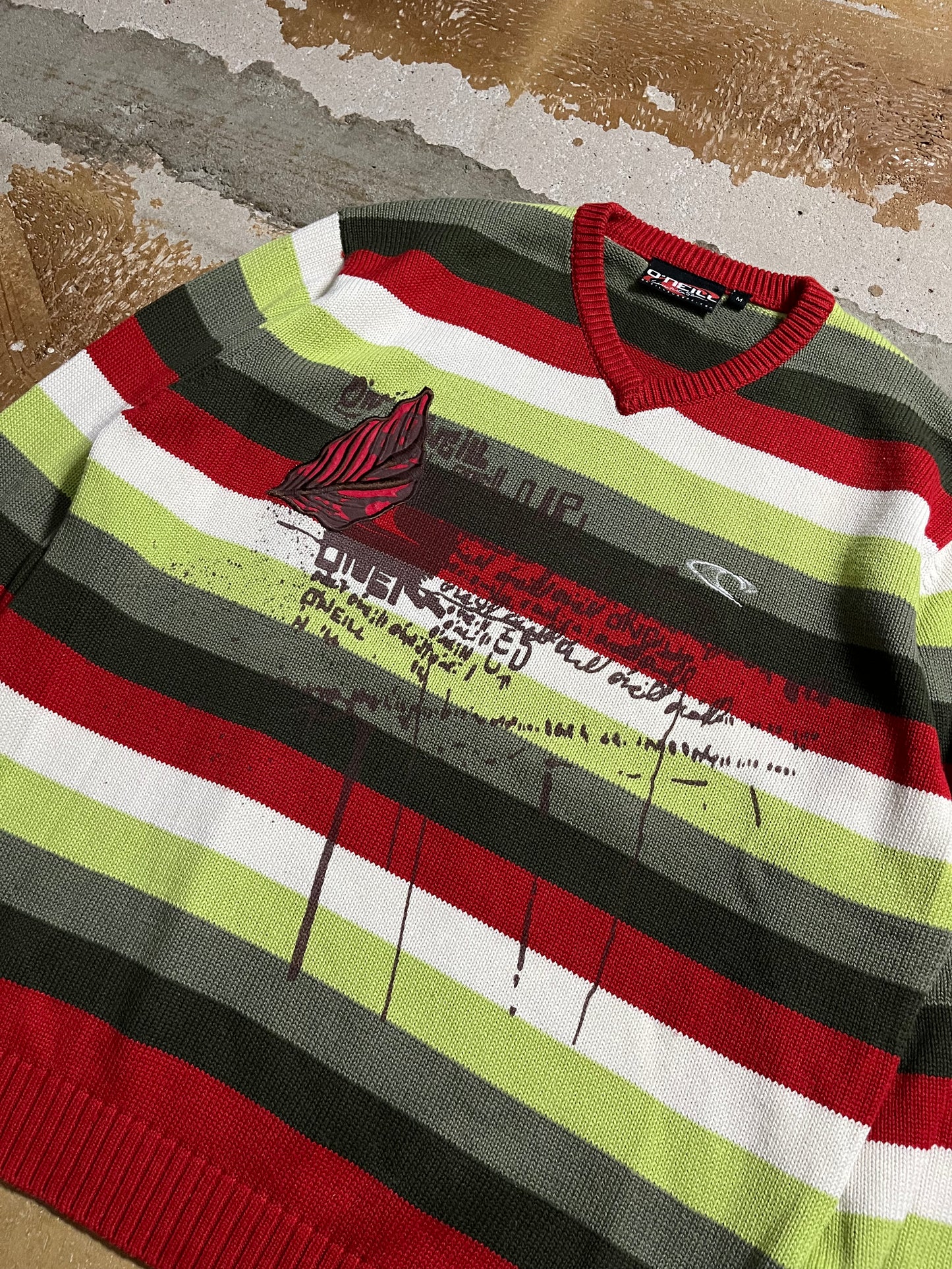O’neill vintage striped knit sweater - M