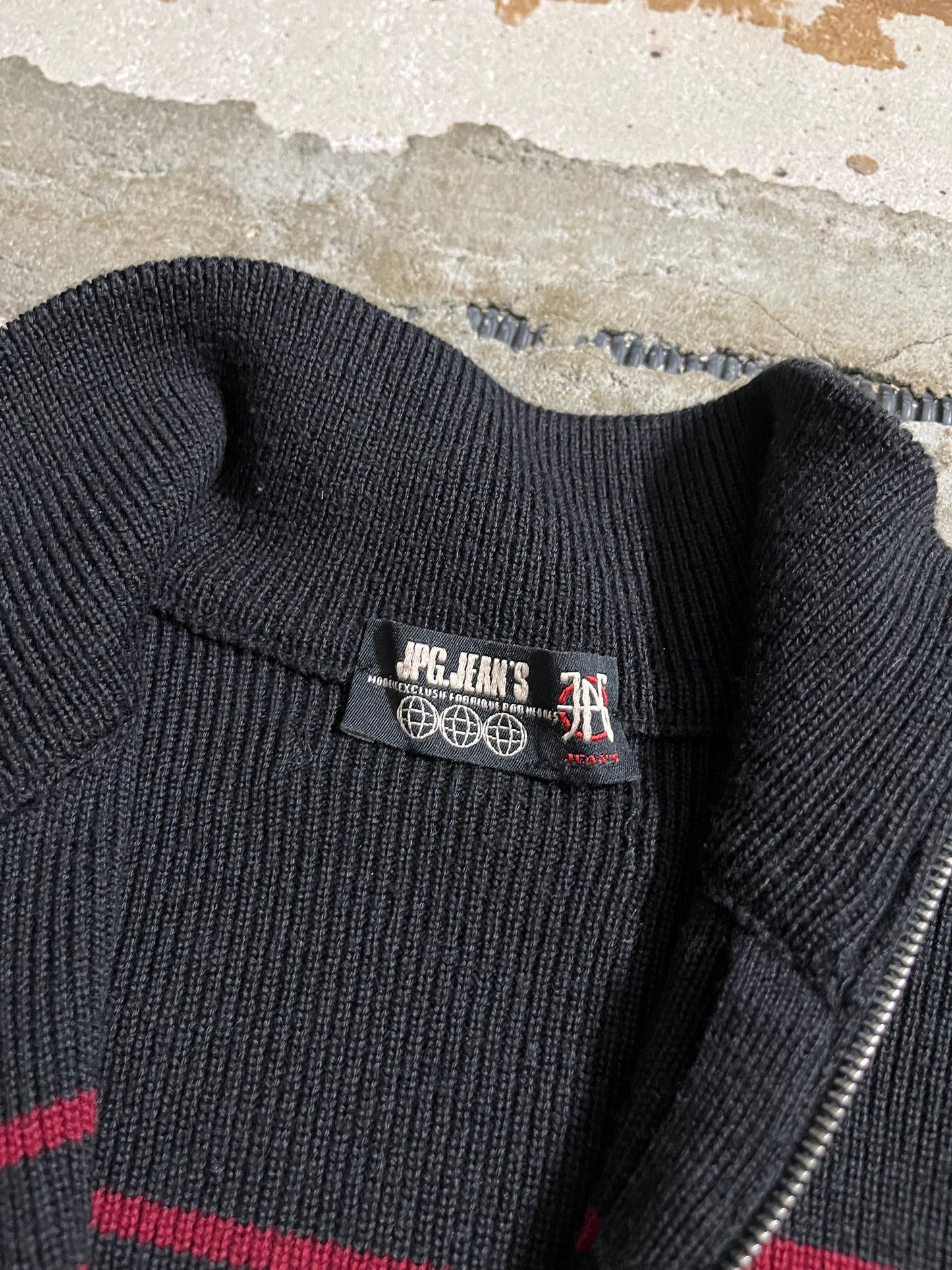 Jean Paul Gaultier knit zip-up sweater - XS