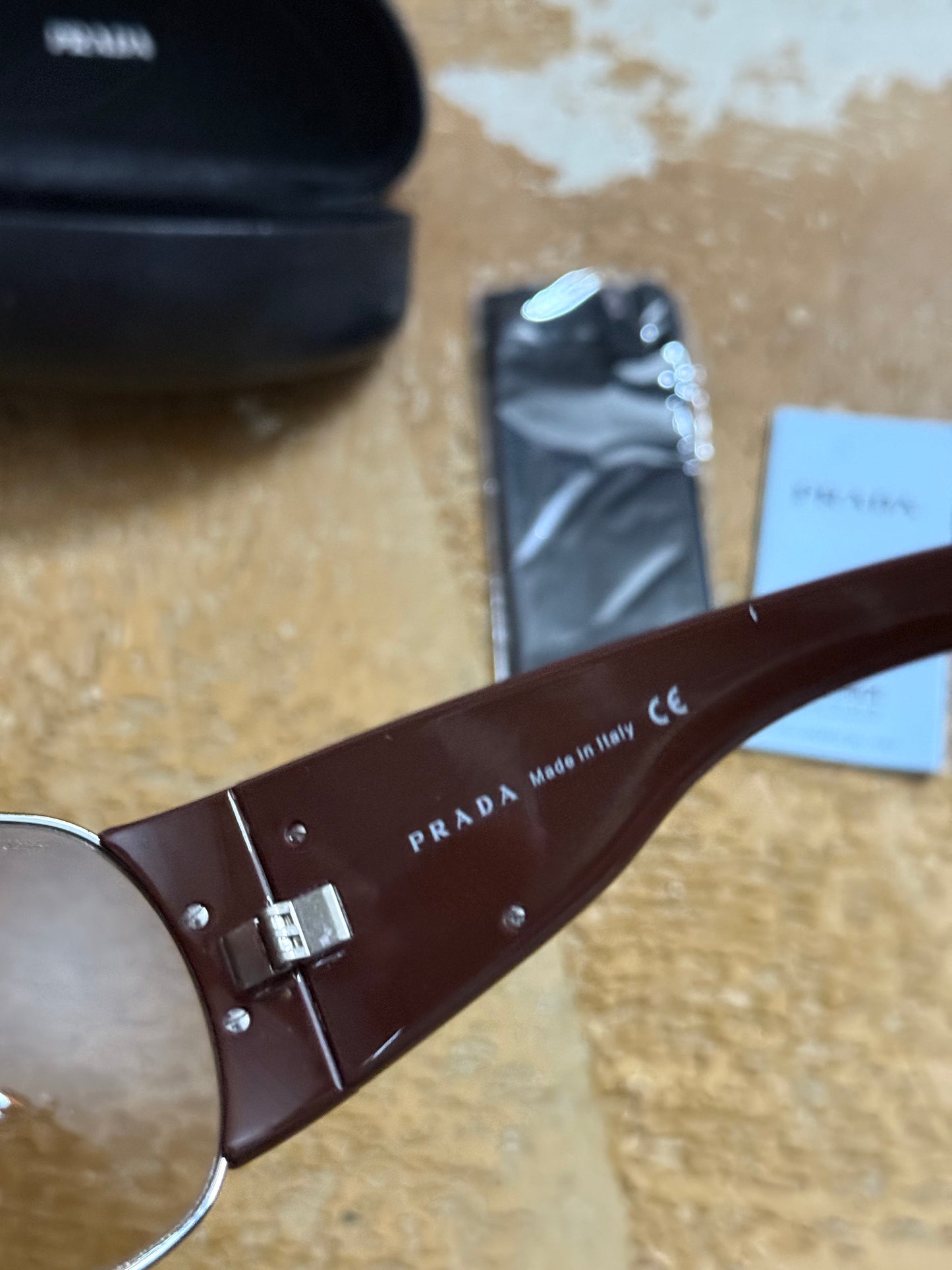 Prada vintage brown sunglasses + box