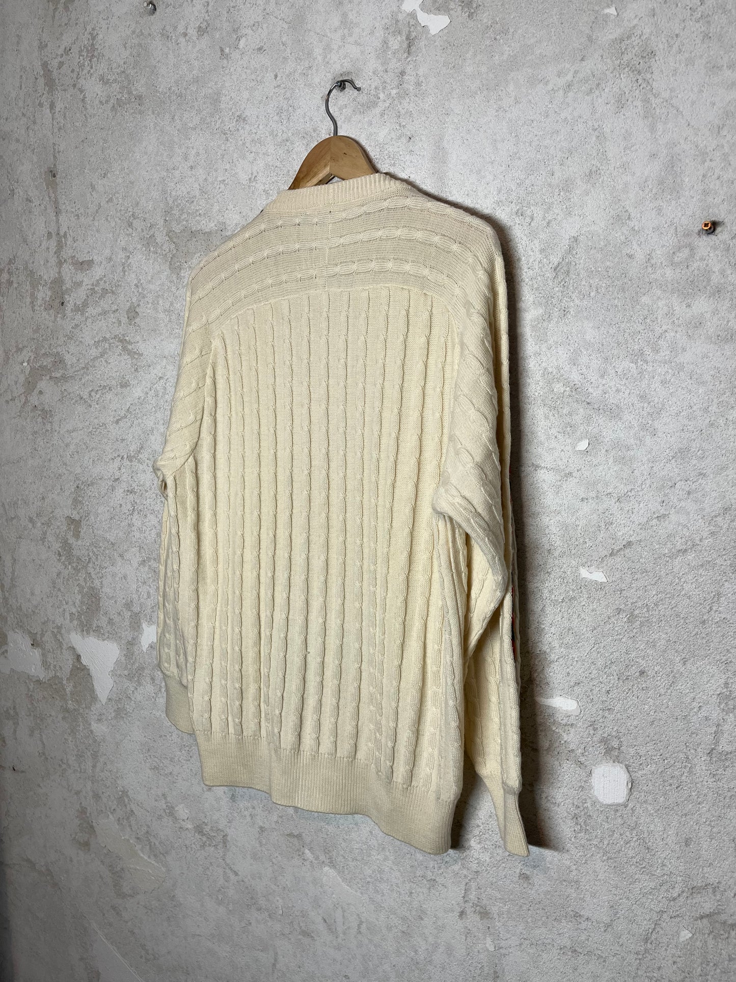 Gucci vintage retro cable knit cardigan sweater - XL/XXL