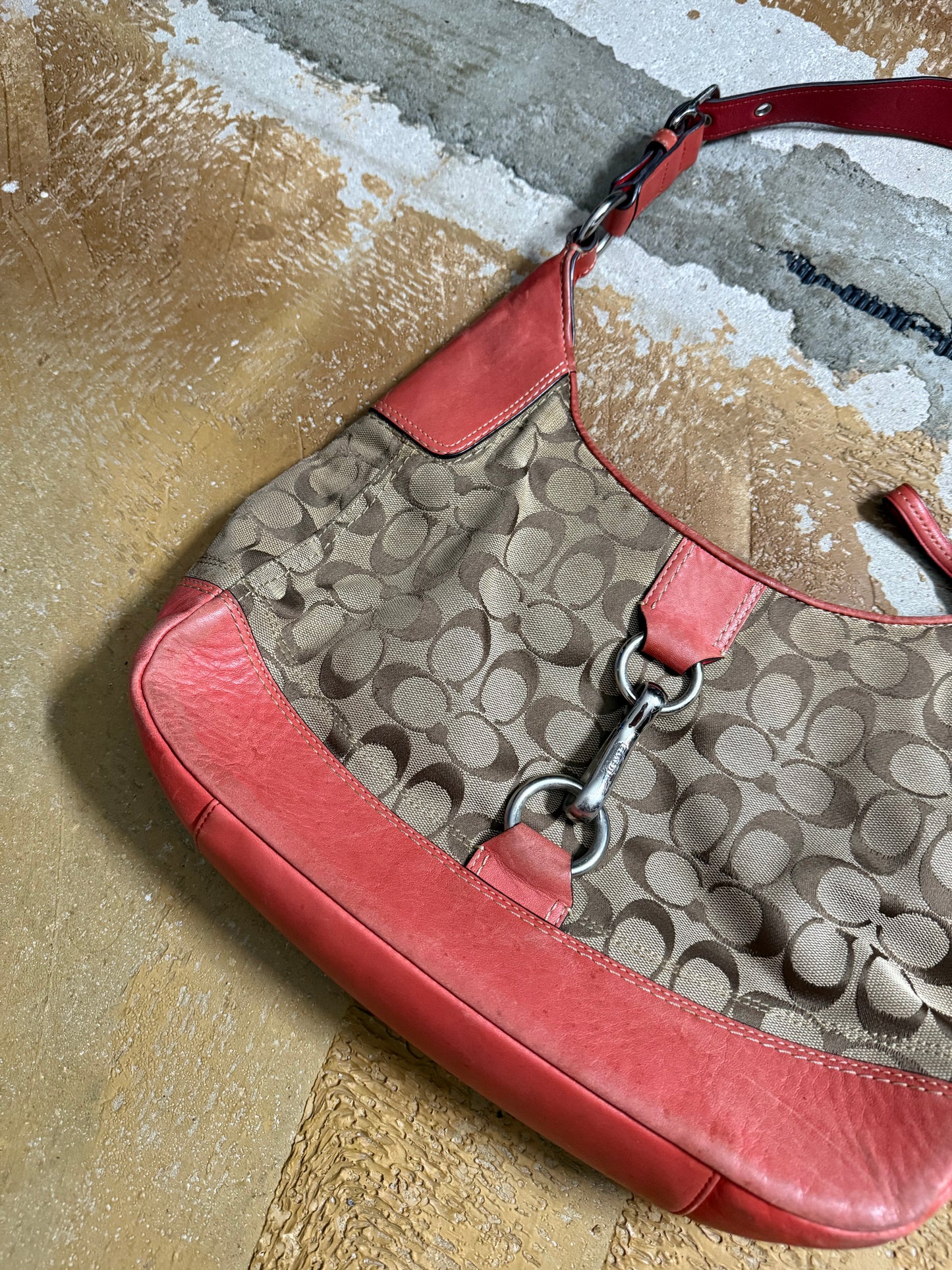 Coach Signature Hampton Hobo Handbag