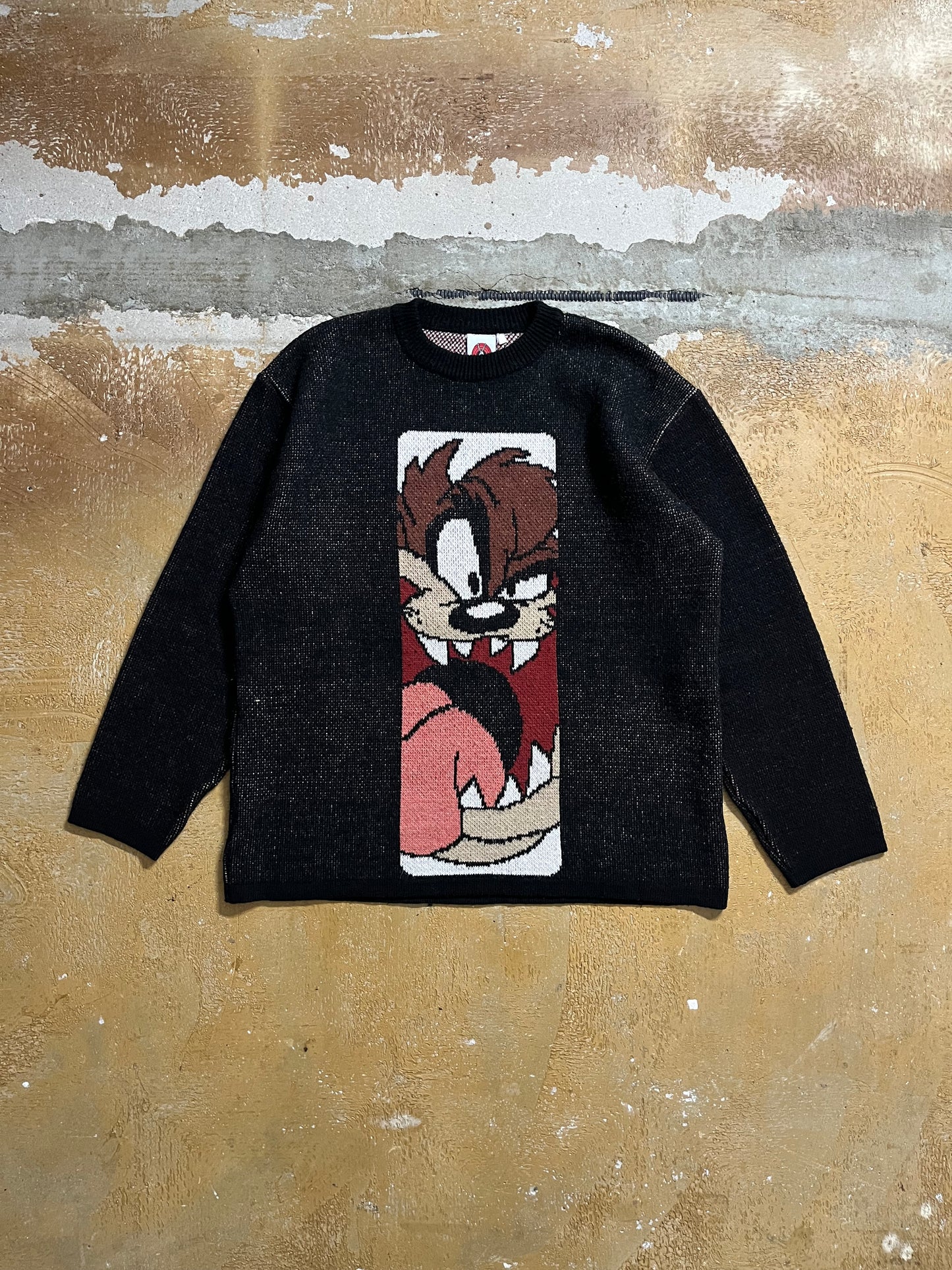 Taz Tasmanian Devil Looney Tunes knit sweater - L