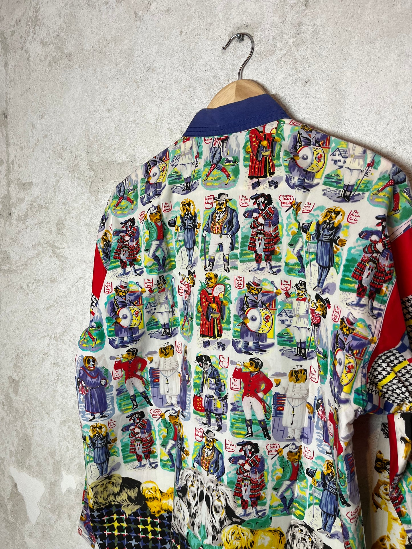 Versace vintage 1996 multicolor rare dog shirt - L