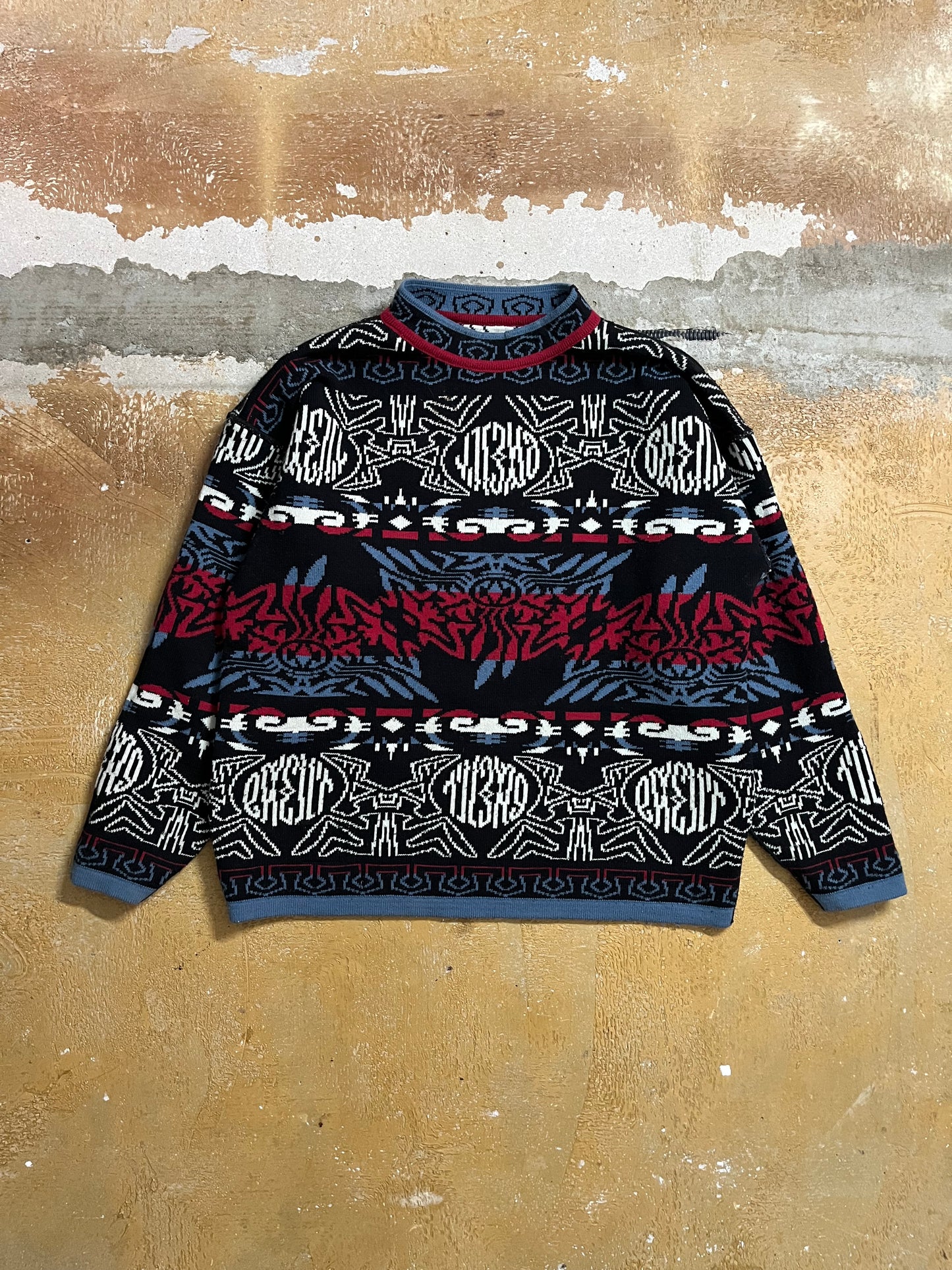 O’neill rare vintage reversible heavy knit sweater - L