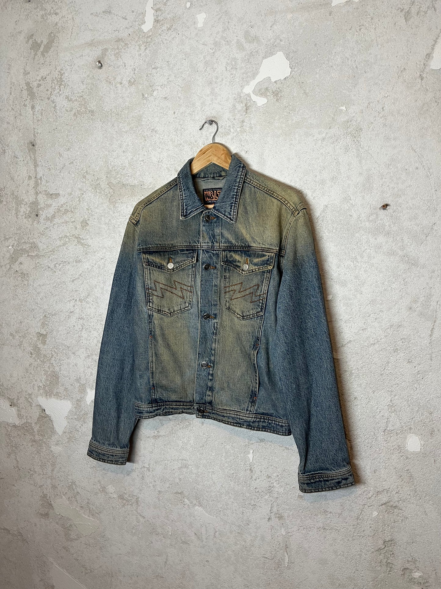 Walter van Beirendonck W< lightning mud denim jacket - S/M