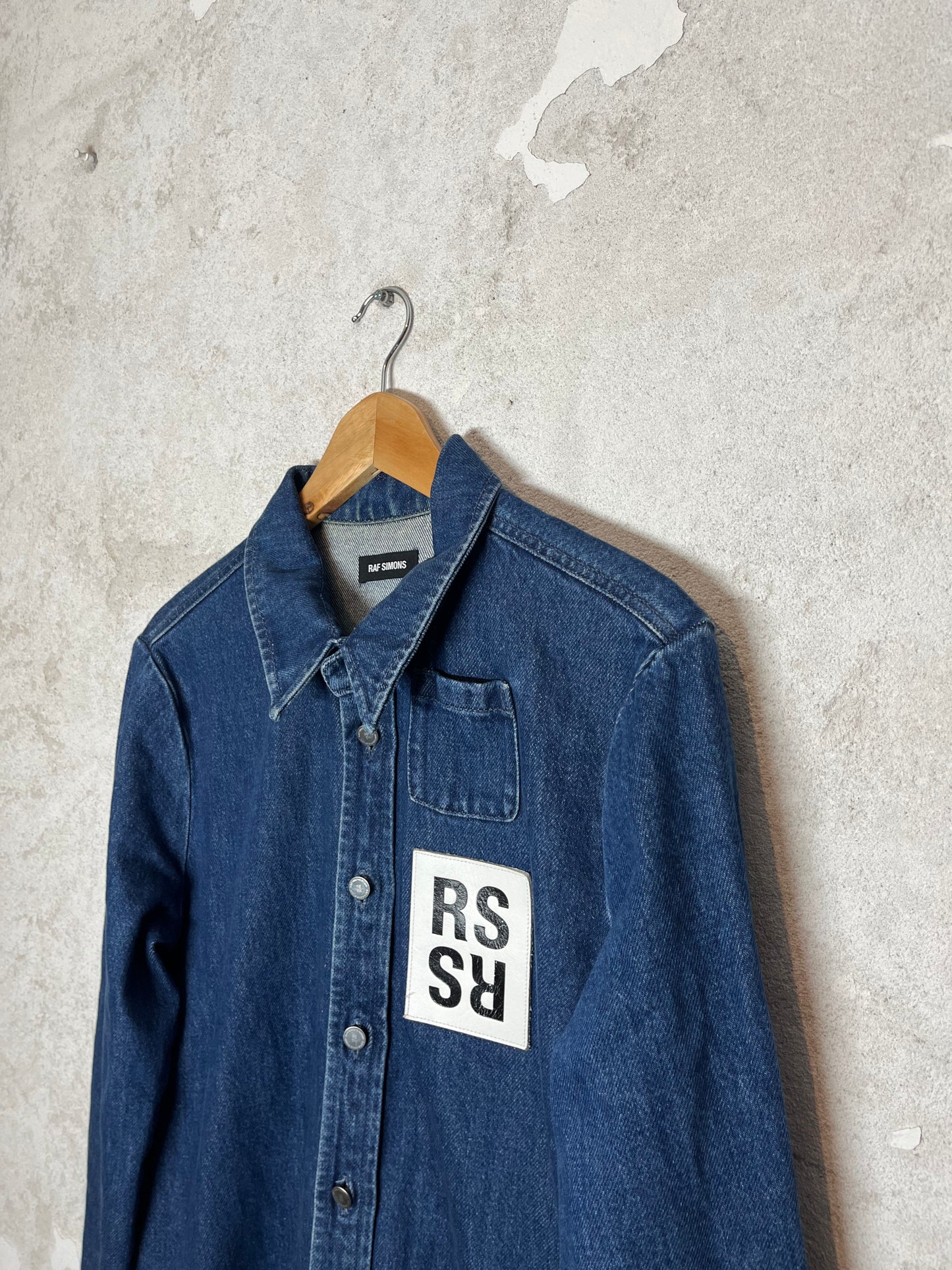 Raf Simons Denim overshirt with branded patch - S